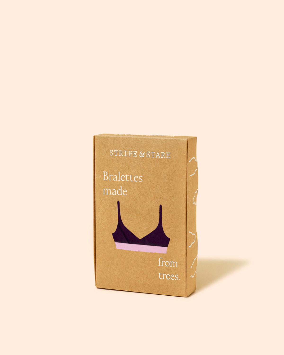 Crossover Bra - Black Cherry & Dusky Pink