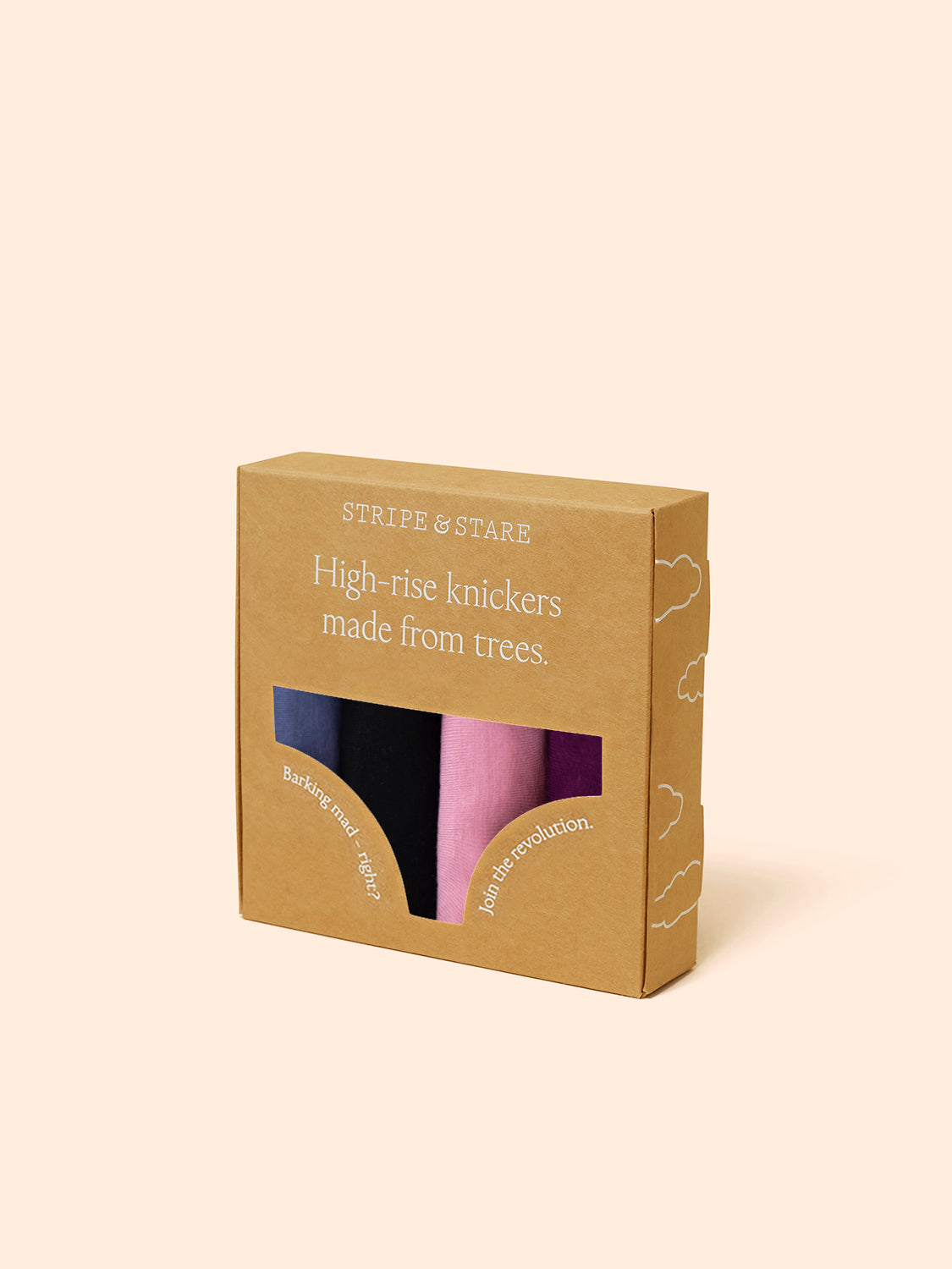 High Rise Knicker Four Pack -  Black Cherry