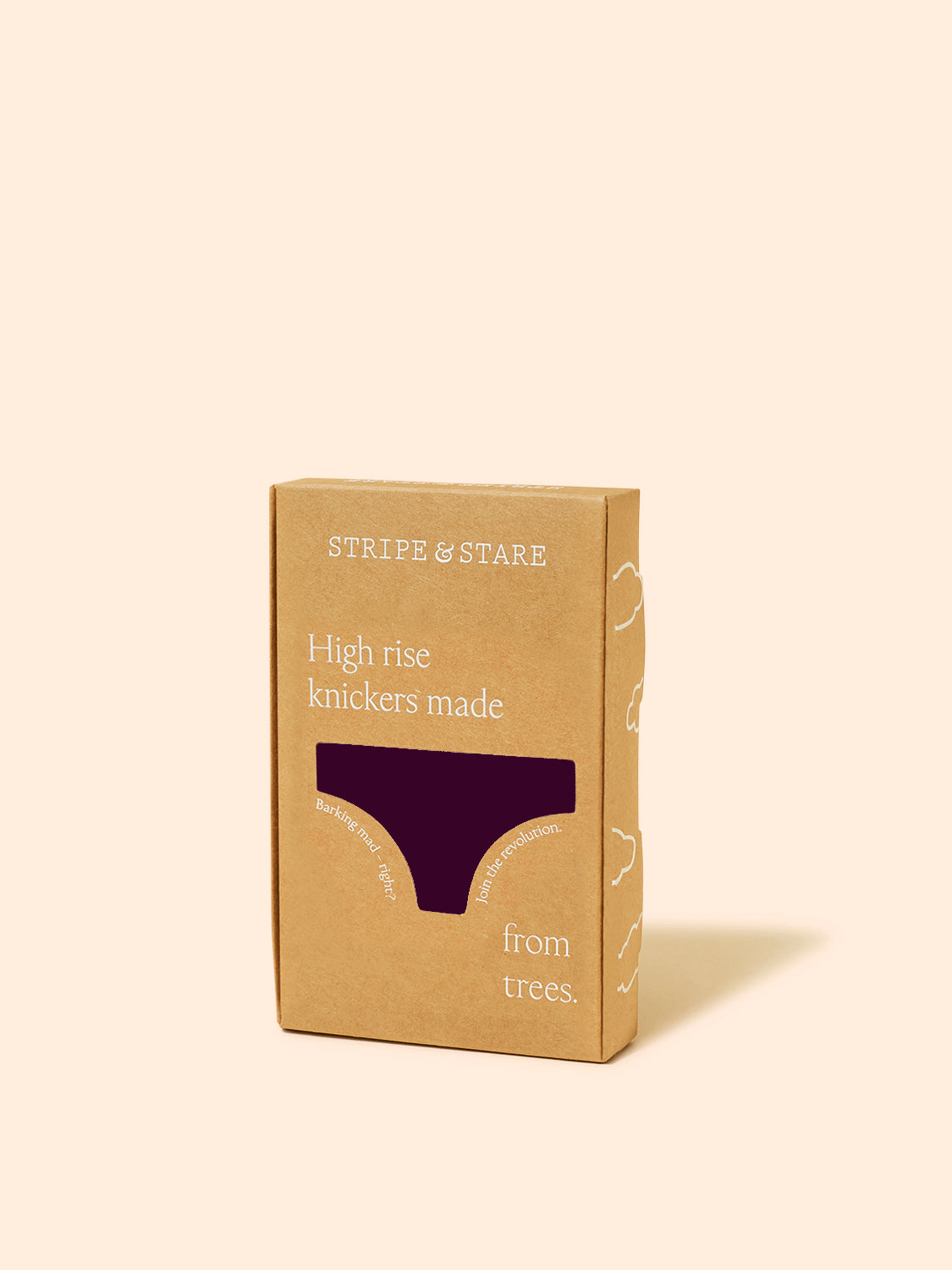 ZigZag Lace High Rise Knicker - Black Cherry