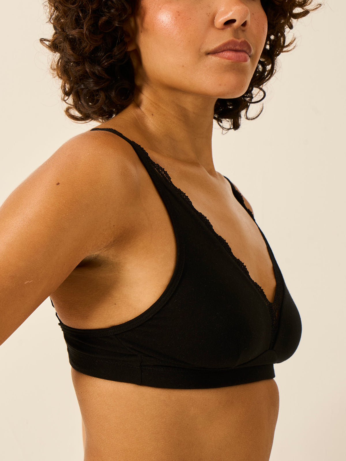 Lace Plunge Bra - Black