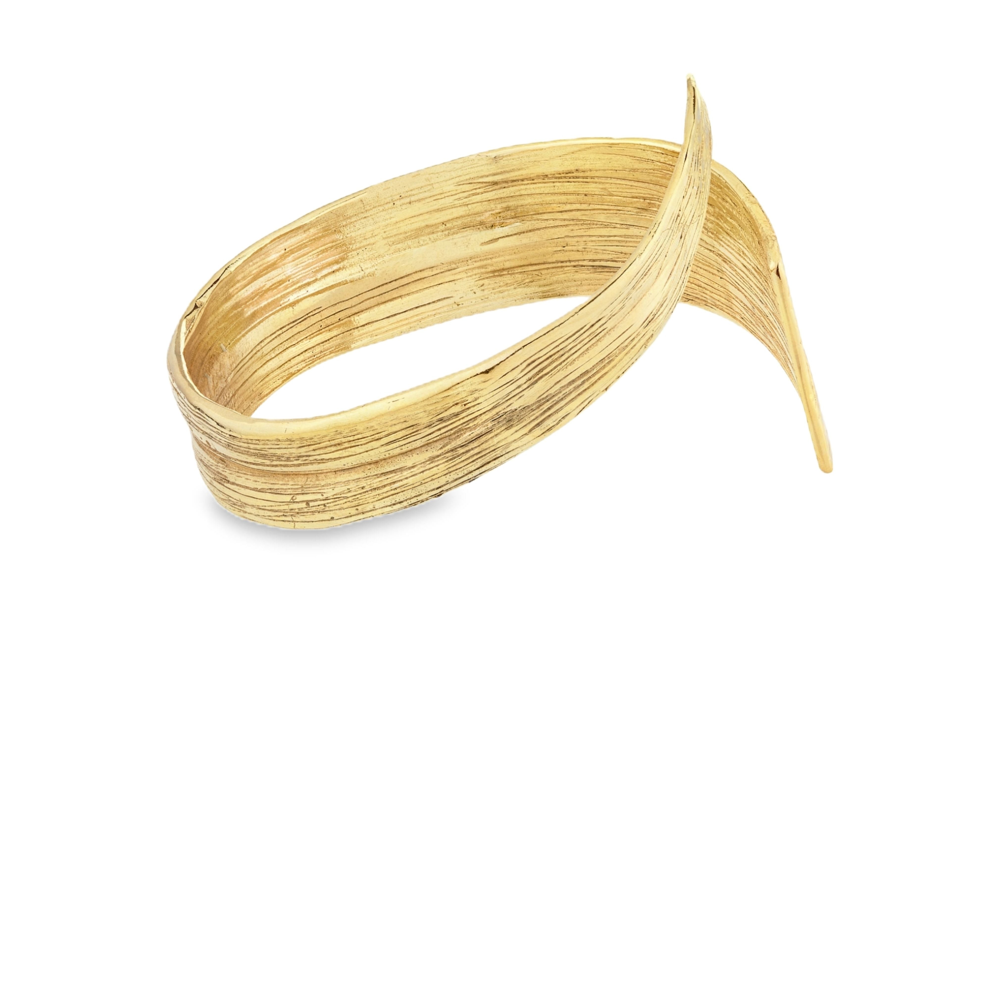 Gold Blade of Grass Cuff