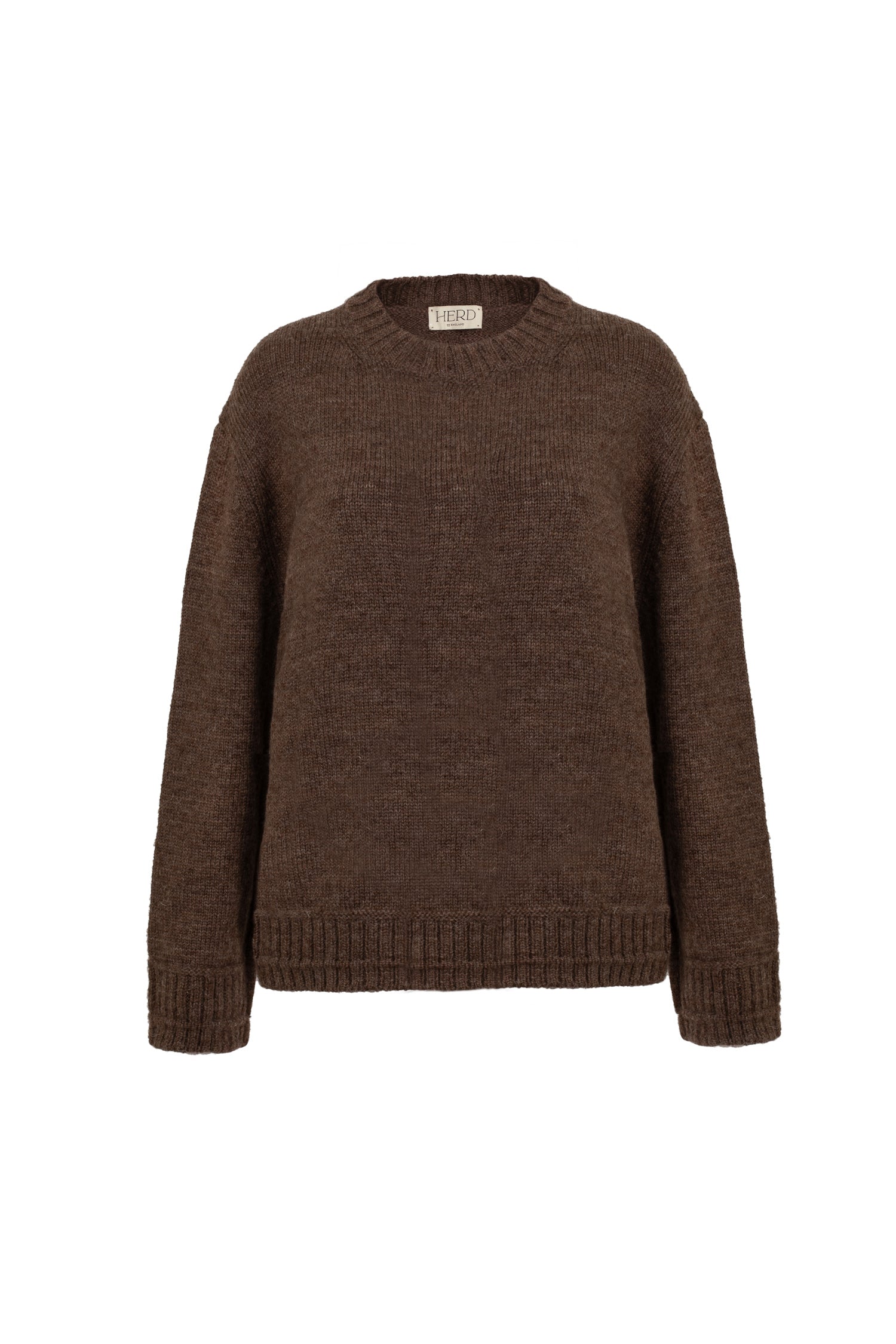 Brampton Crew Neck Jumper - Peat