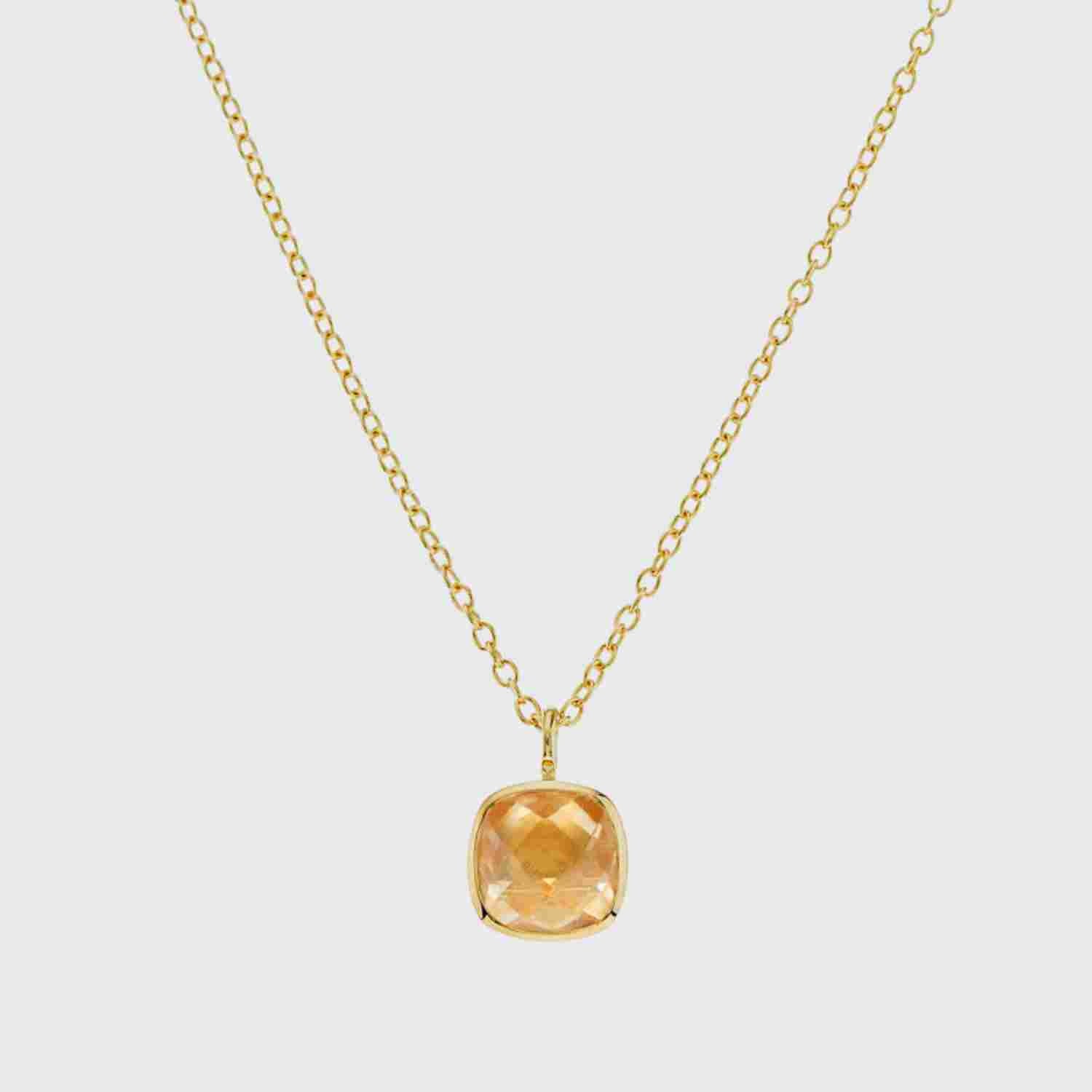 Brooklyn Citrine and Gold Vermeil Necklace