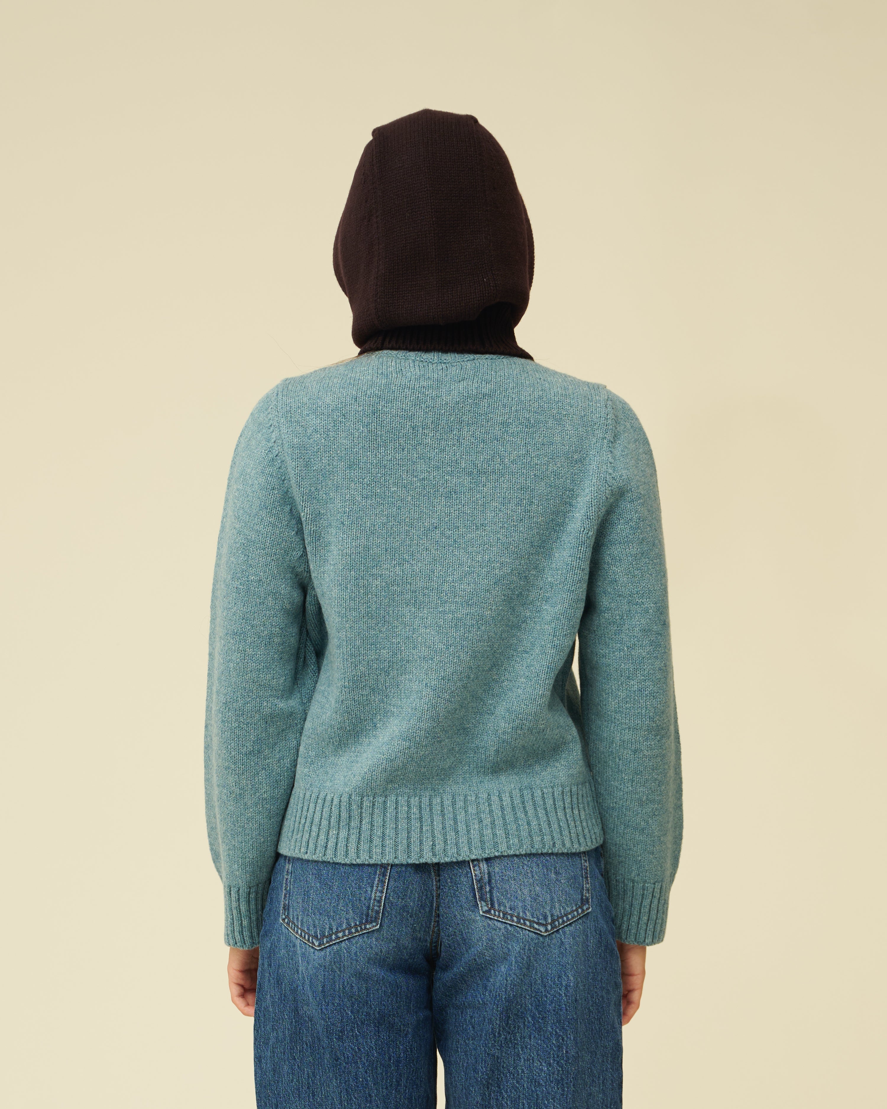 Merino Lambswool Hood - Dark Brown