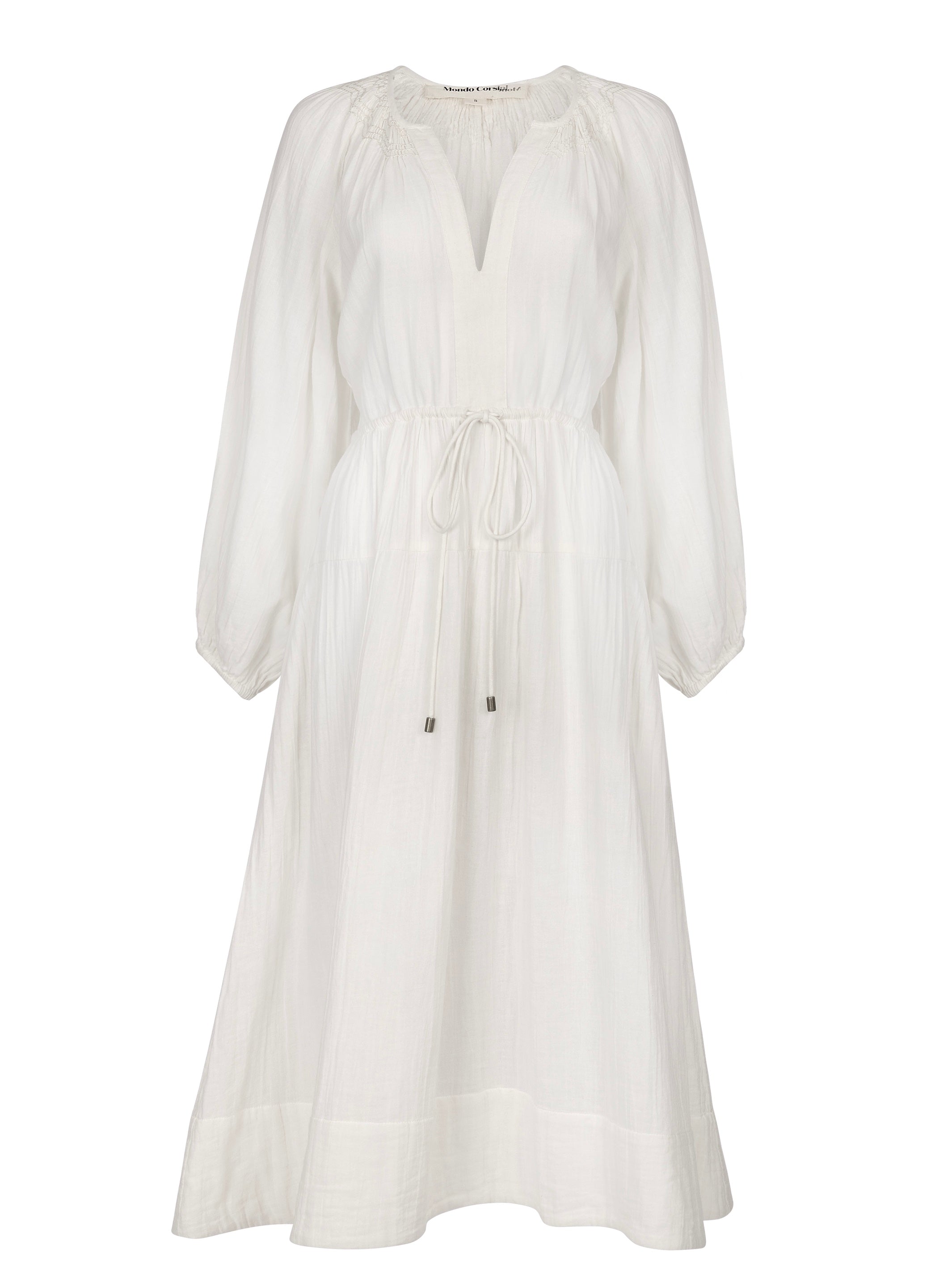 VICTORINE - Panna Cotton Gauze Dress