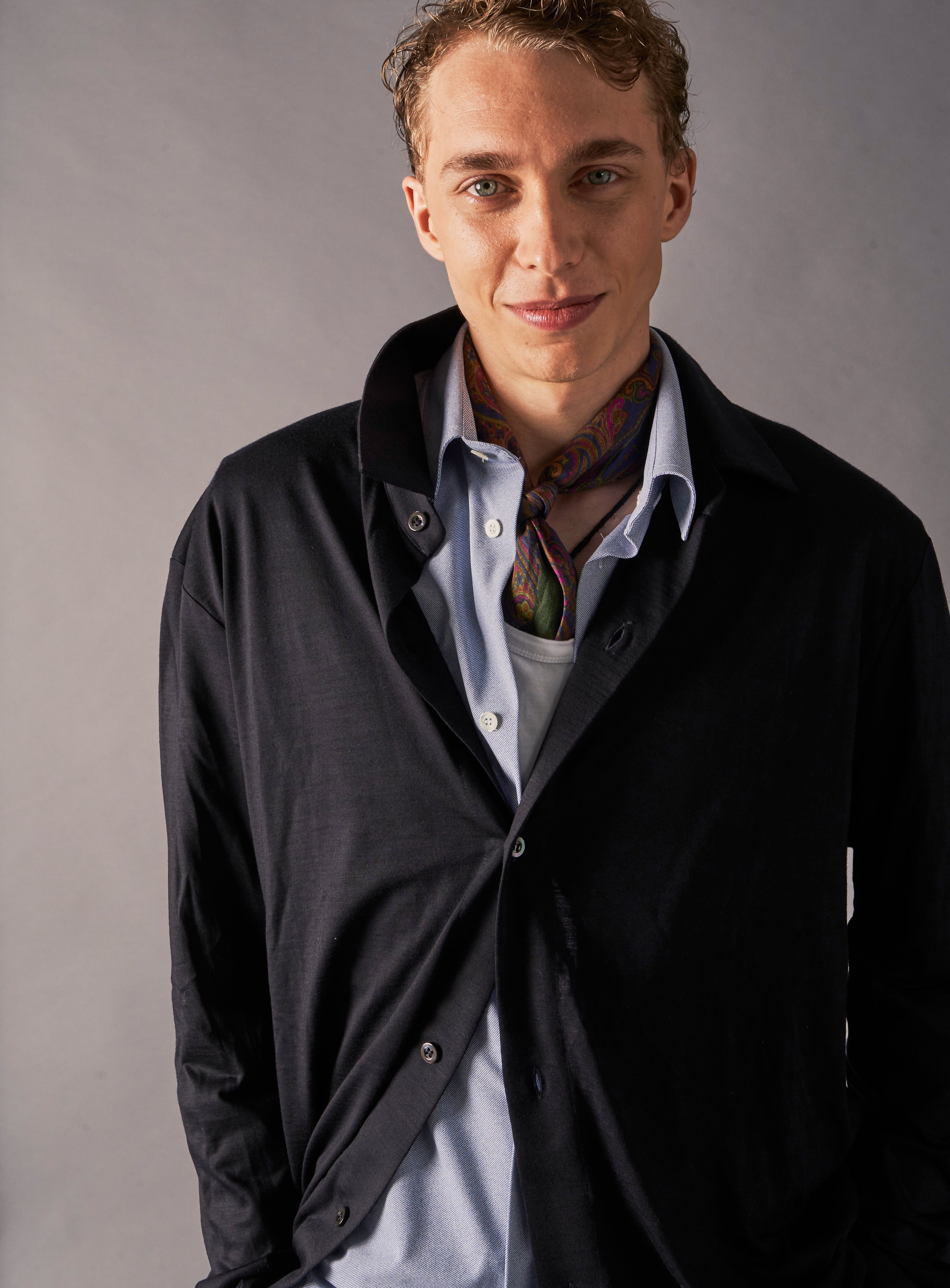 ZQ Merino Super 120s Wool Navy Jersey Shirt