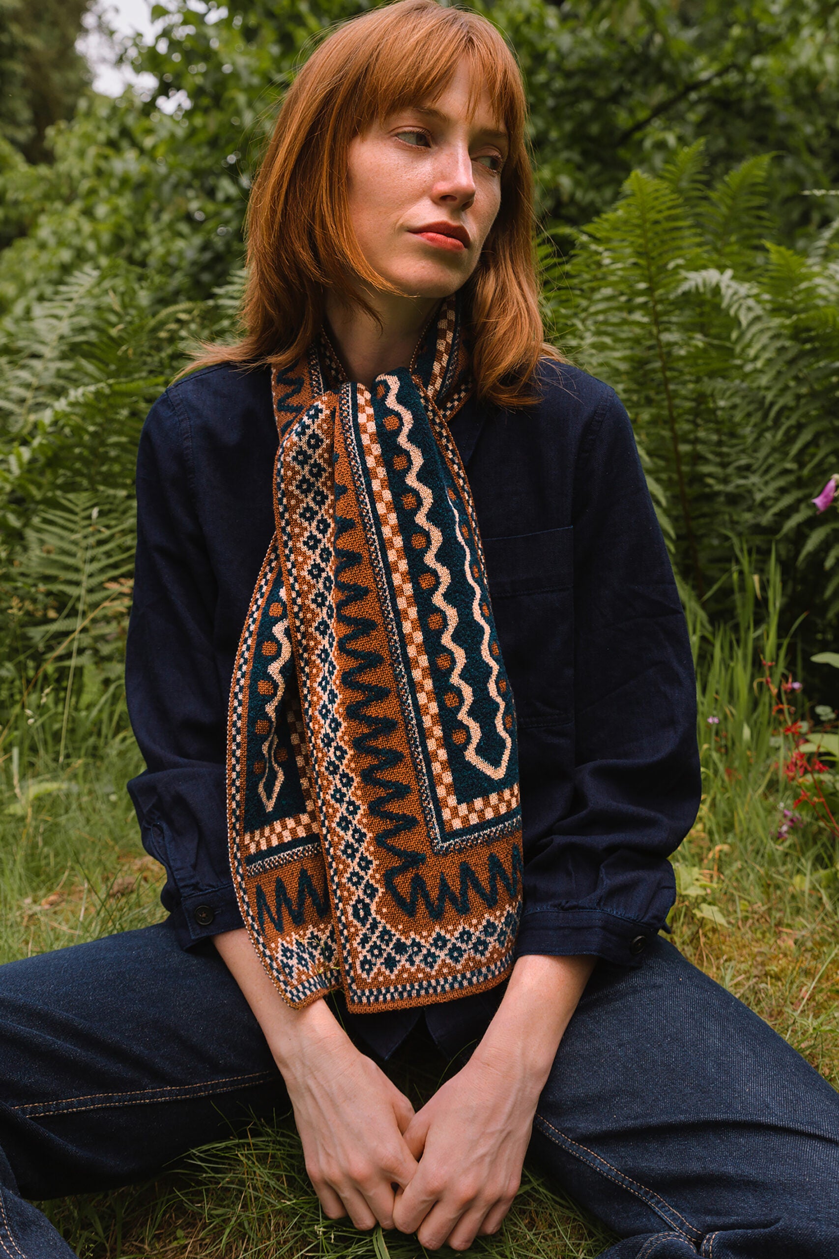Blockley Scarf - Tobacco
