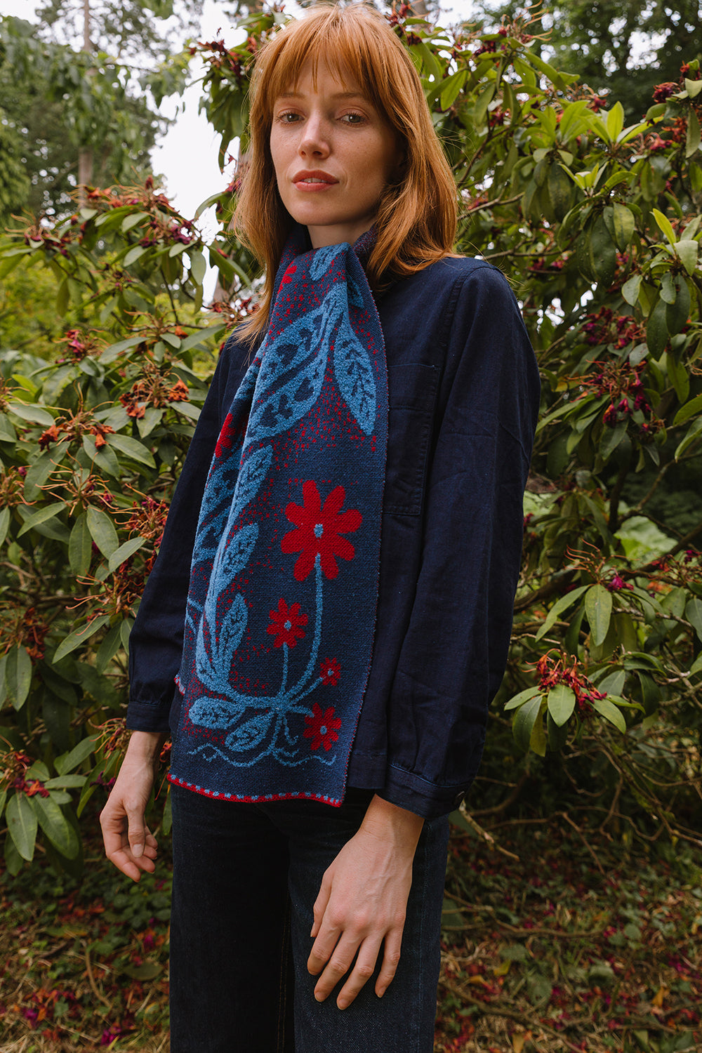 Painswick Scarf - Blue Roan