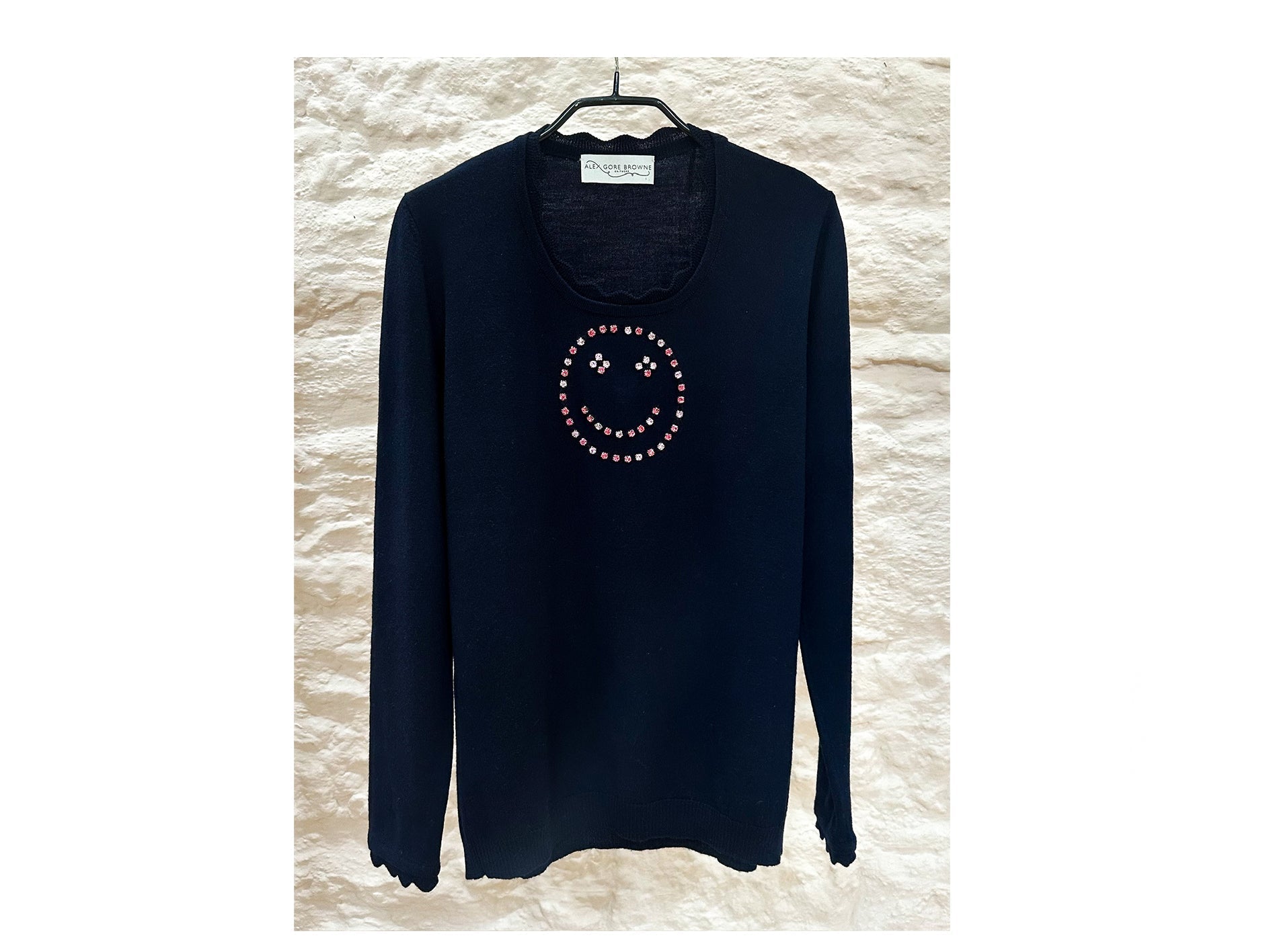 Crystal Happy Sweater - Navy