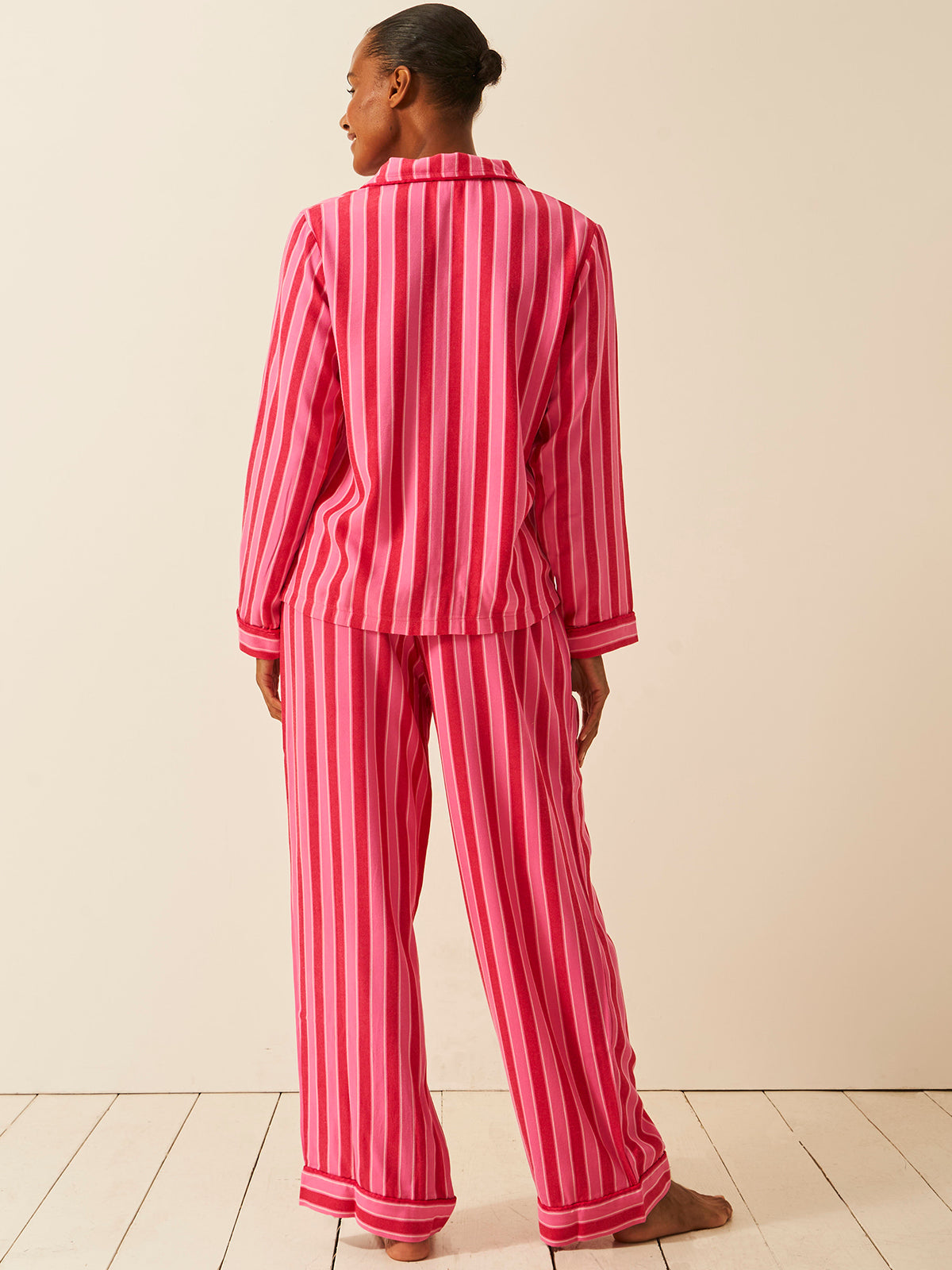 Soft Brushed Woven Pyjama Bottoms - Candy Pop Stripe