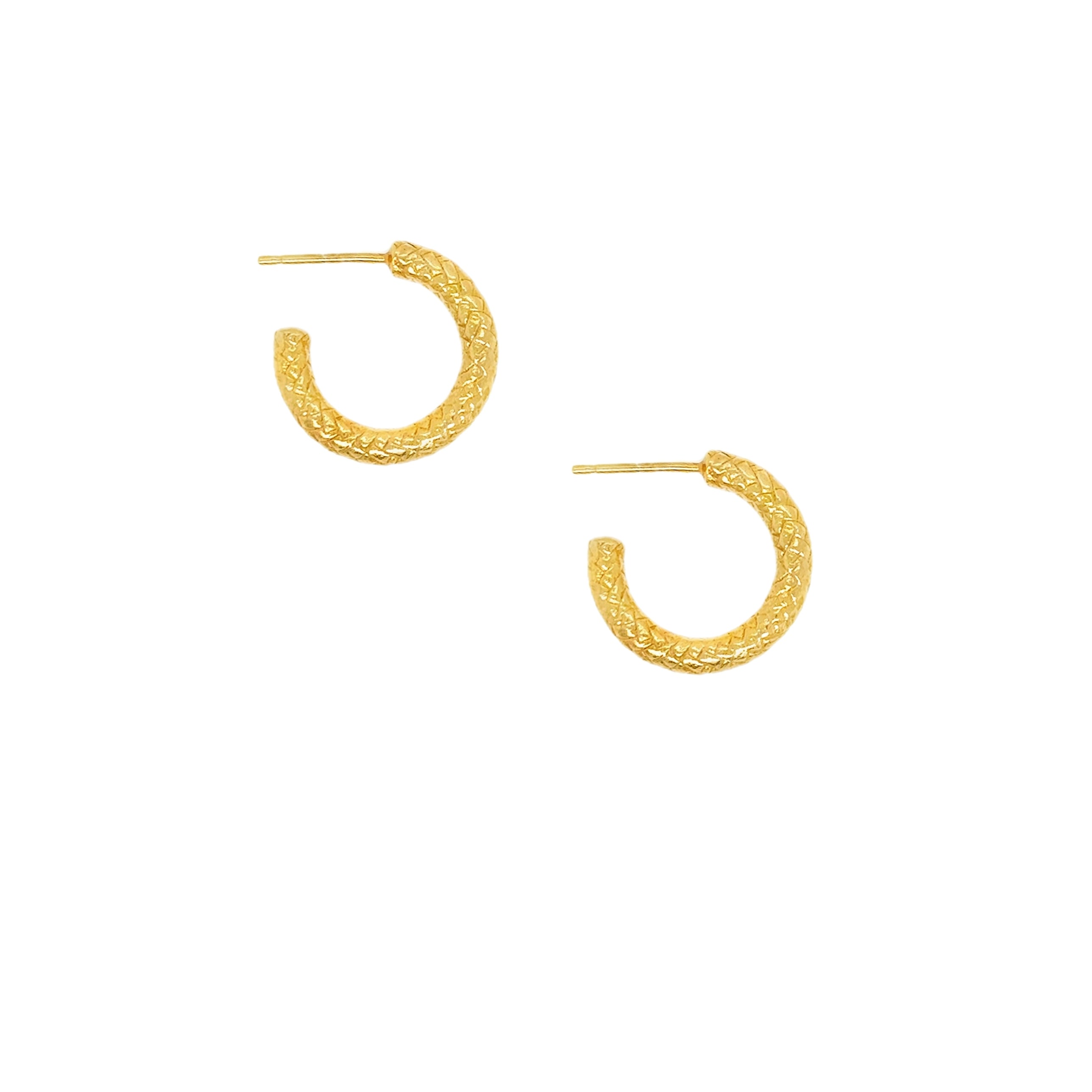 Chunky Sun Ray Hoop Earrings