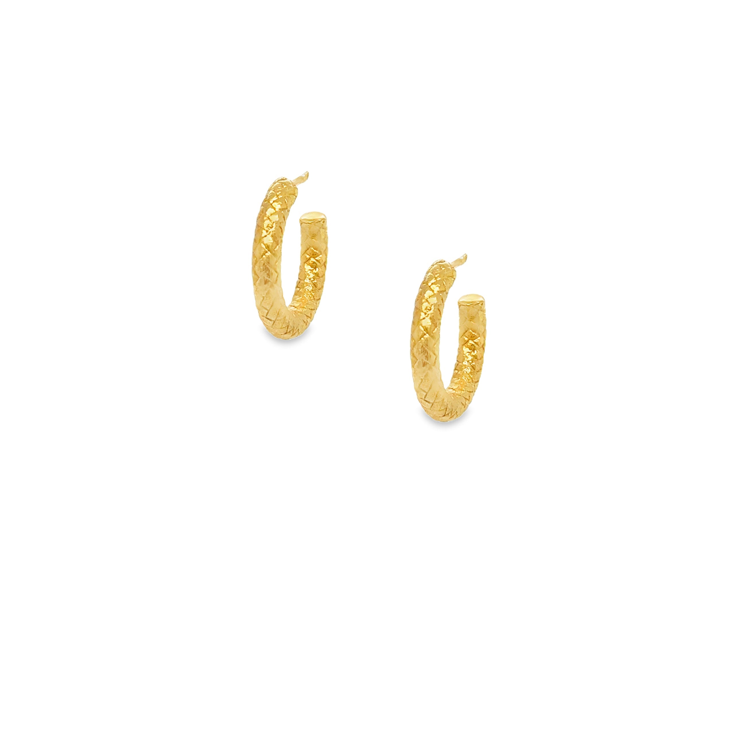 Chunky Sun Ray Hoop Earrings