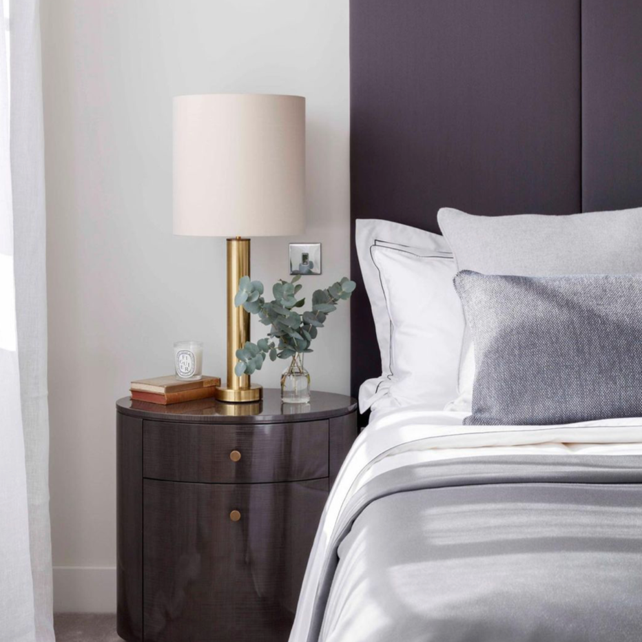 Island Duvet Cover - White With Navy Trim
