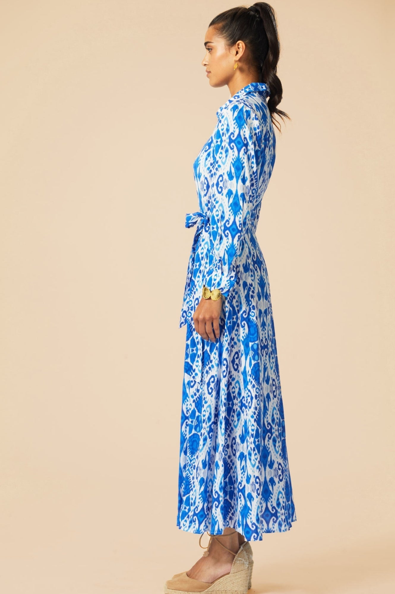 Eliza EcoVero™ Shirt Dress | Blue/White