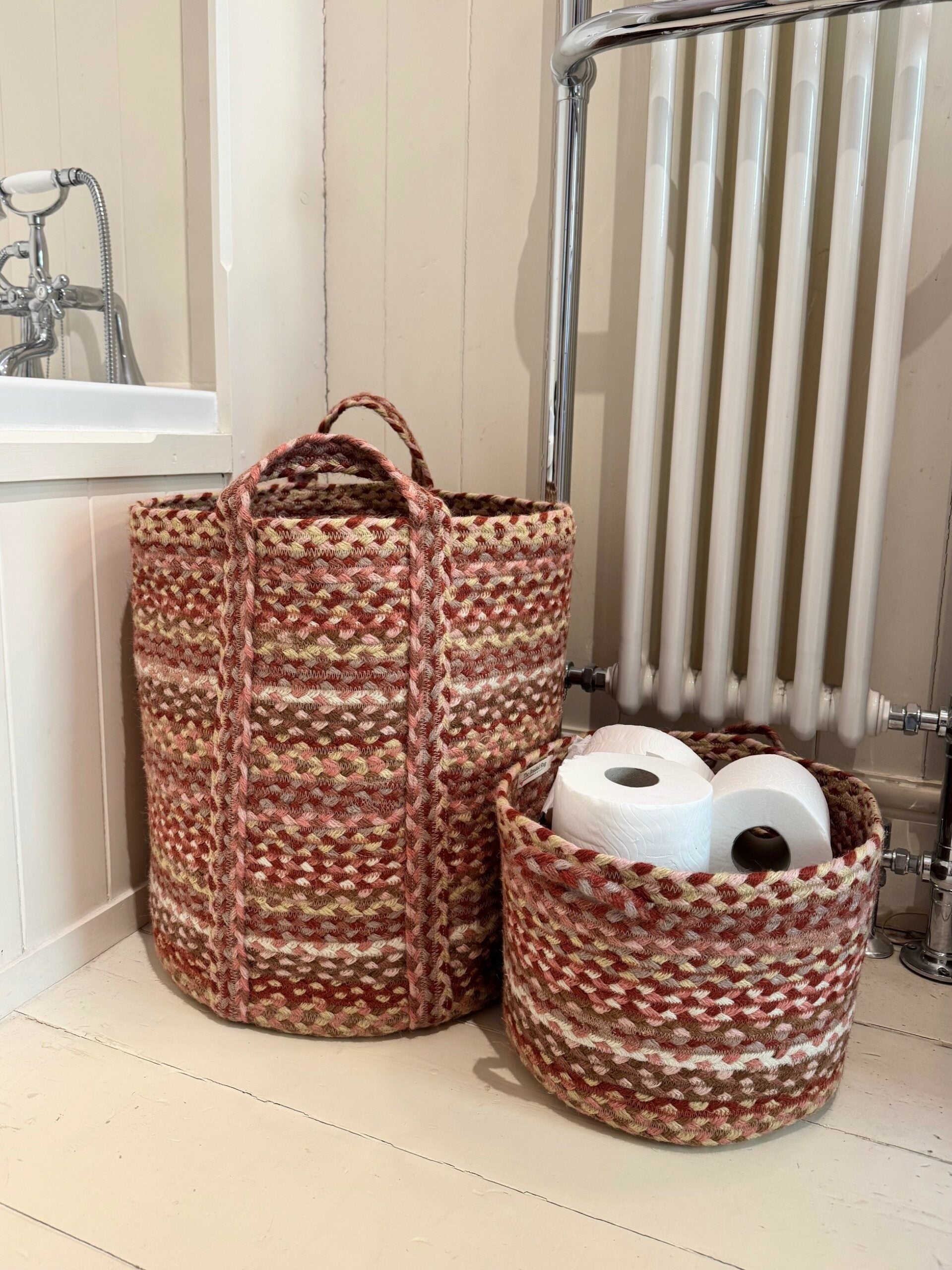 Coral Jute Basket