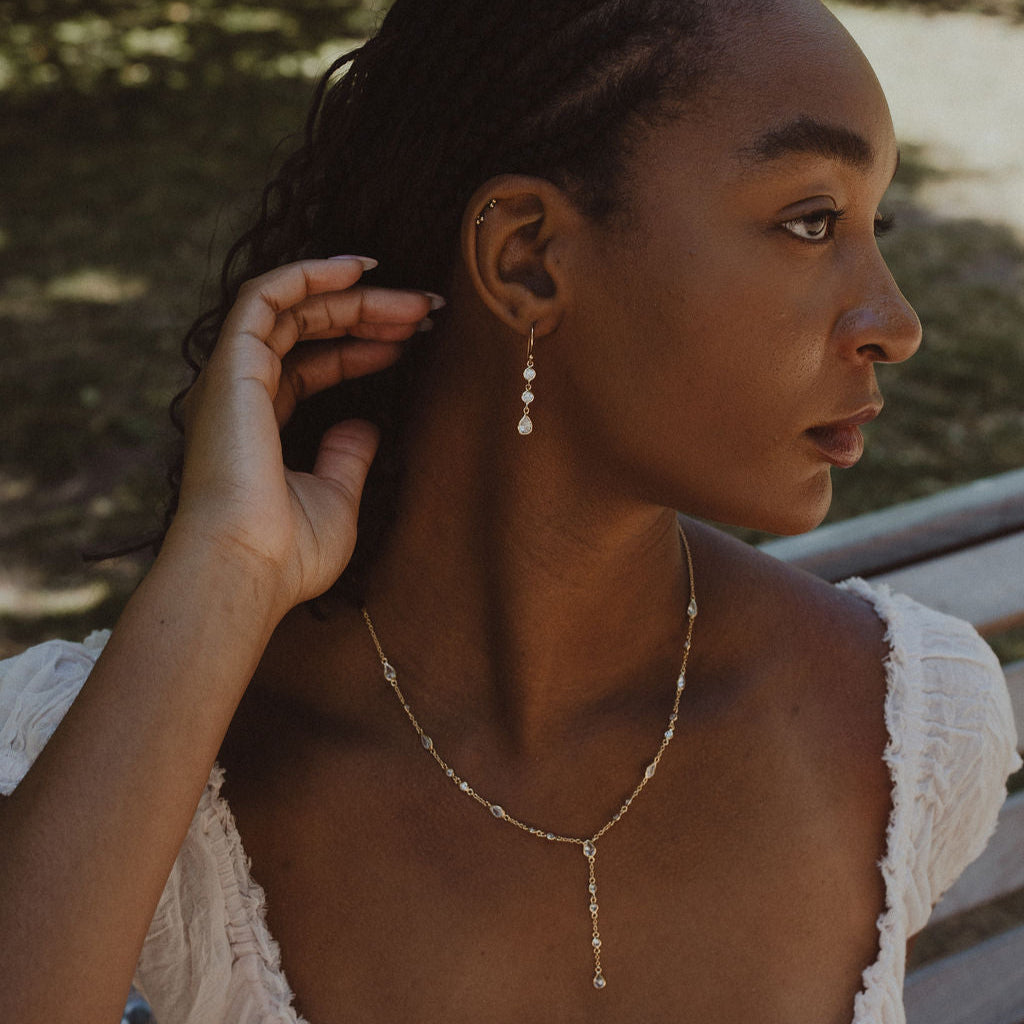 Triple Drop in Silver and Zirconia