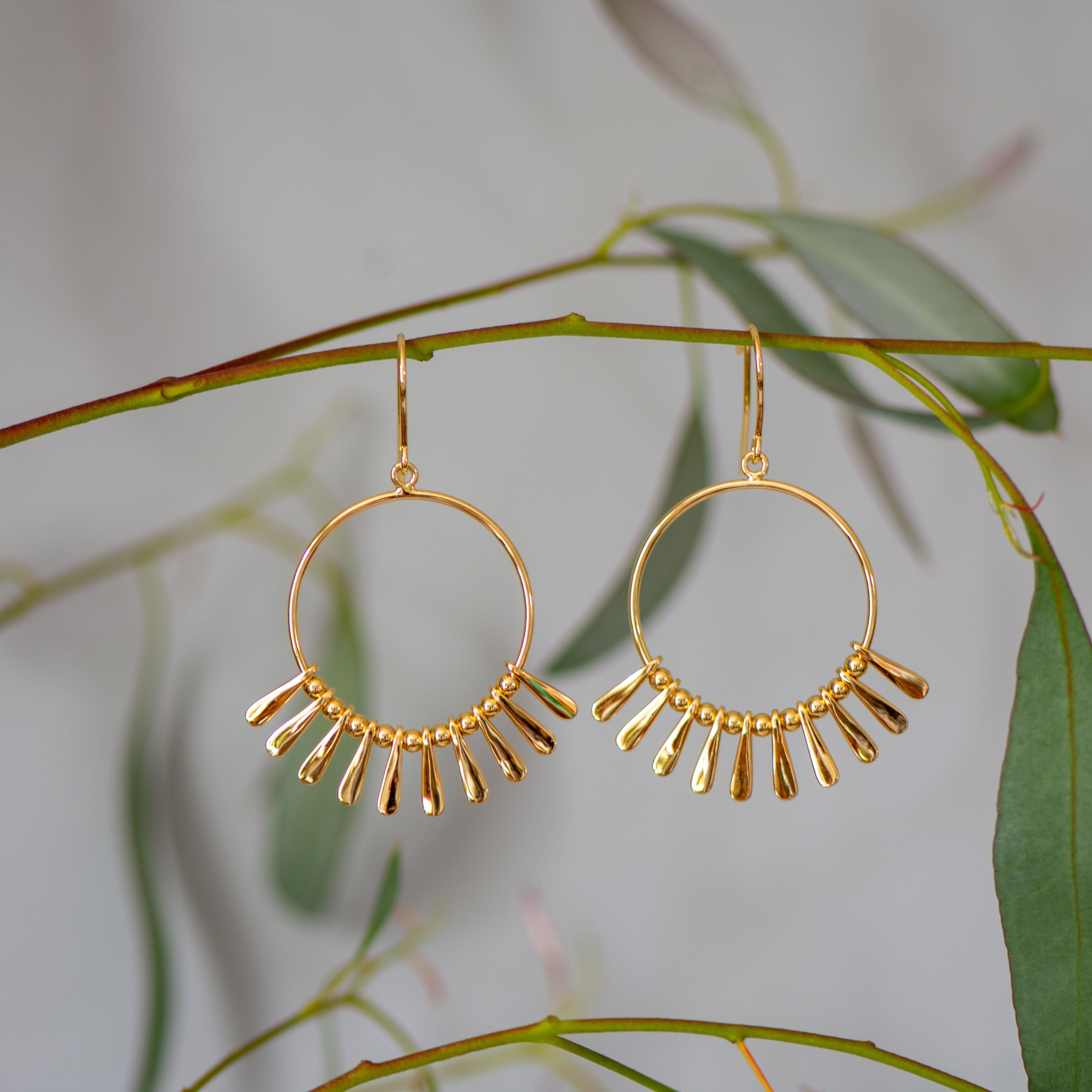 Mini Punkahi Earrings in Gold