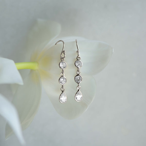 Triple Drop in Silver and Zirconia