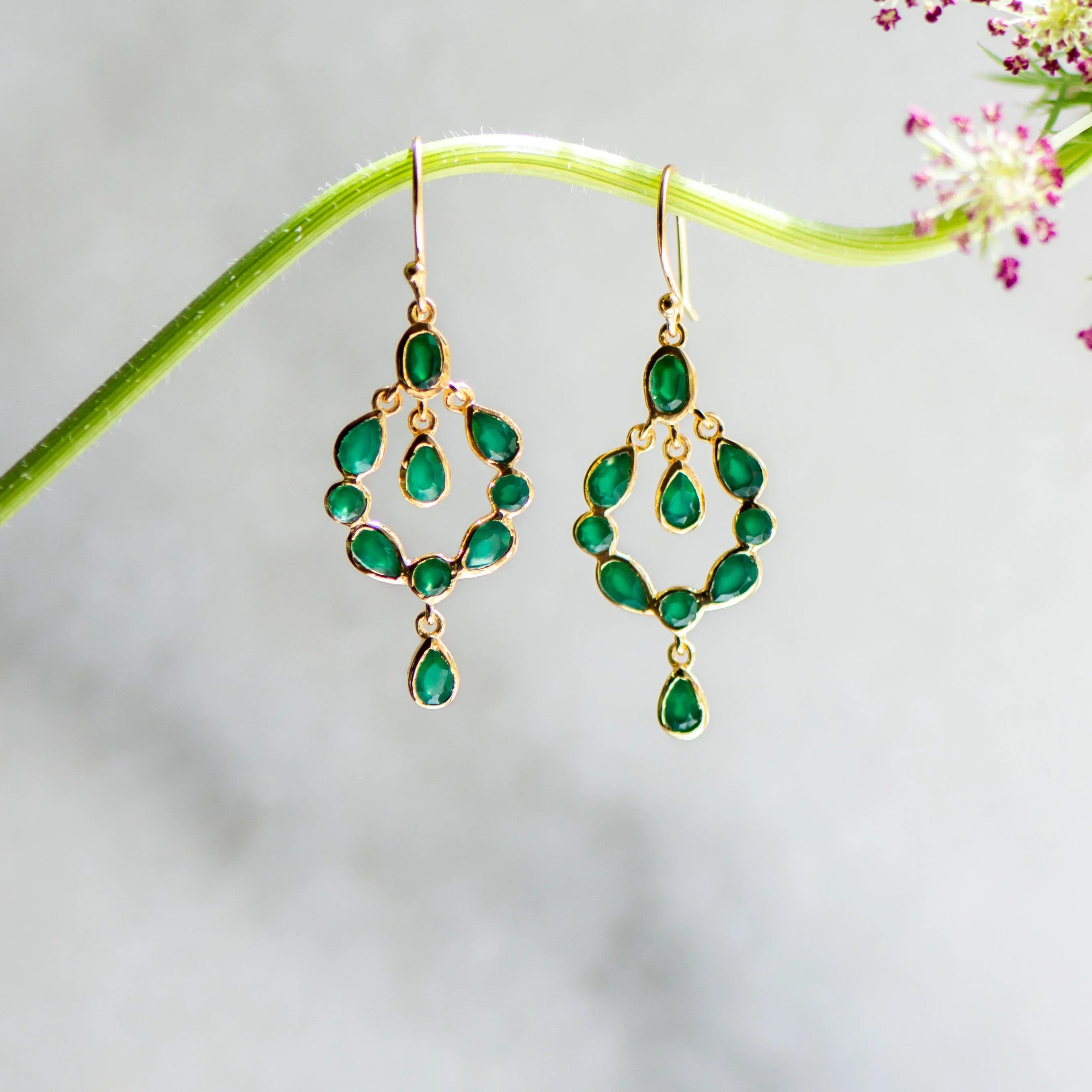 Dream Catcher in Green Onyx