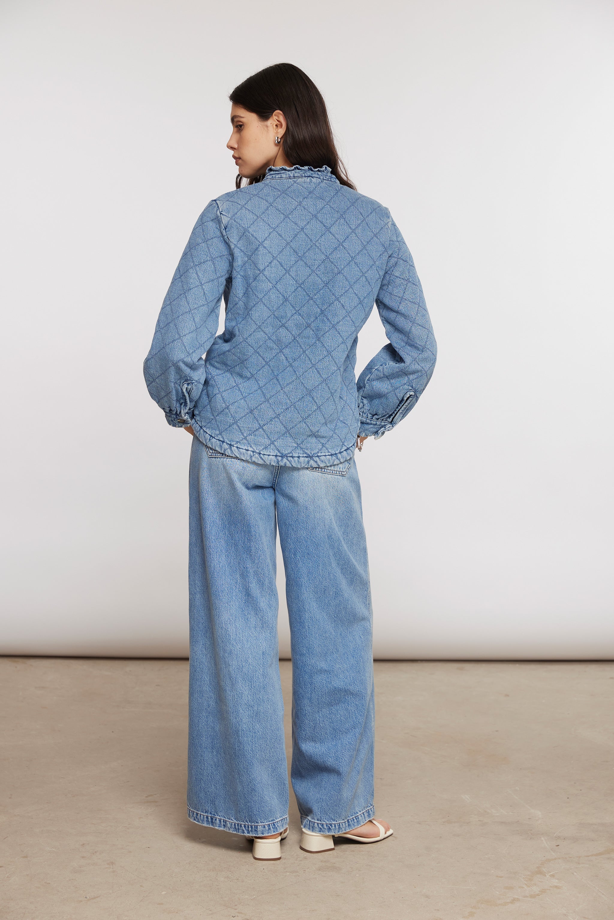 Pablo Quilted Denim Jacket in Rodeo