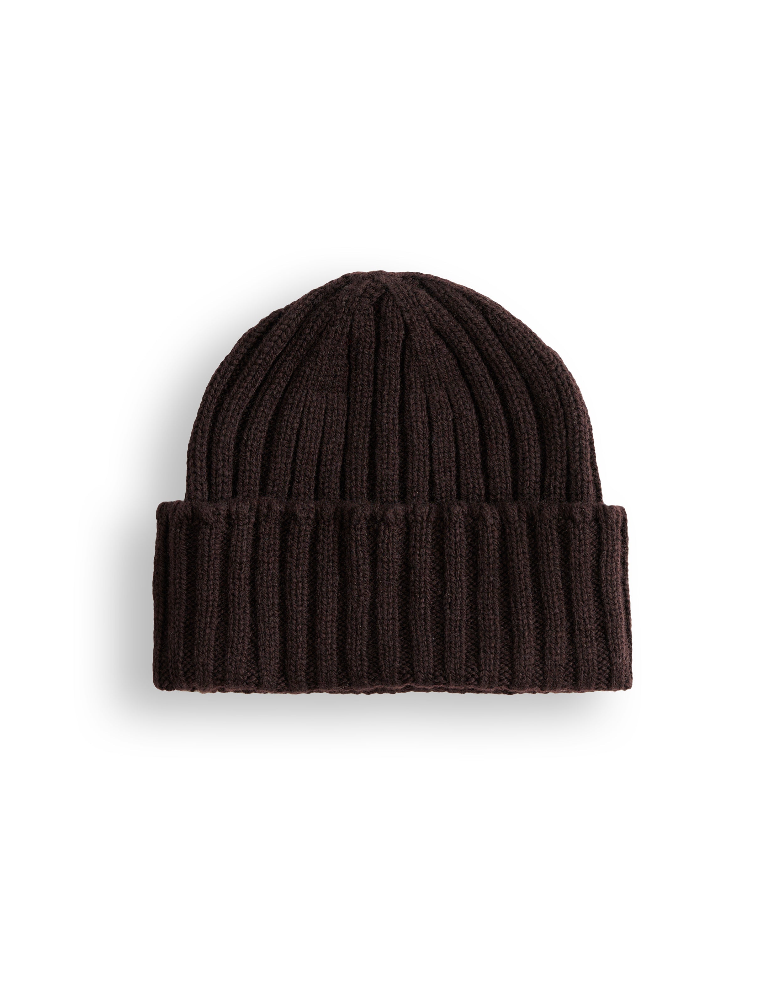 Merino Lambswool Beanie - Dark Brown (Knitted-to-Order)