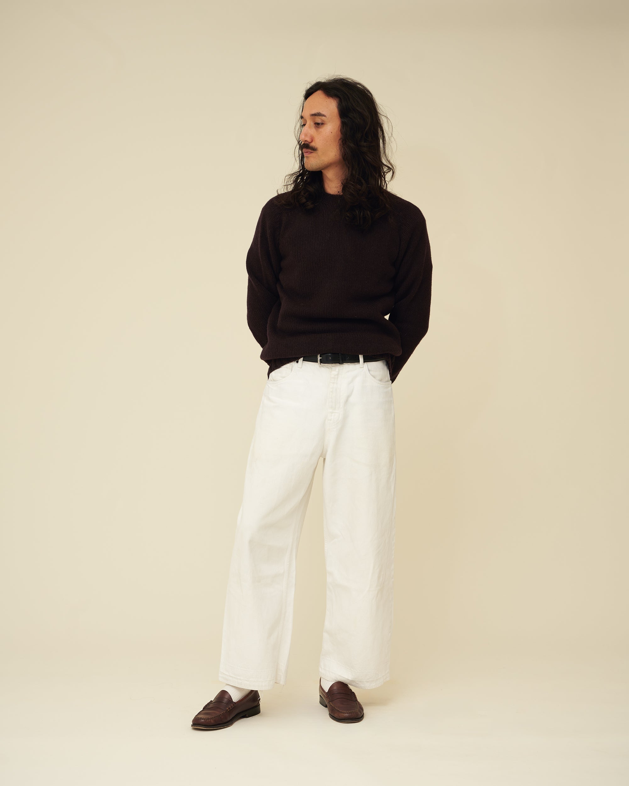 Chunky Merino Lambswool Jumper - Dark Brown