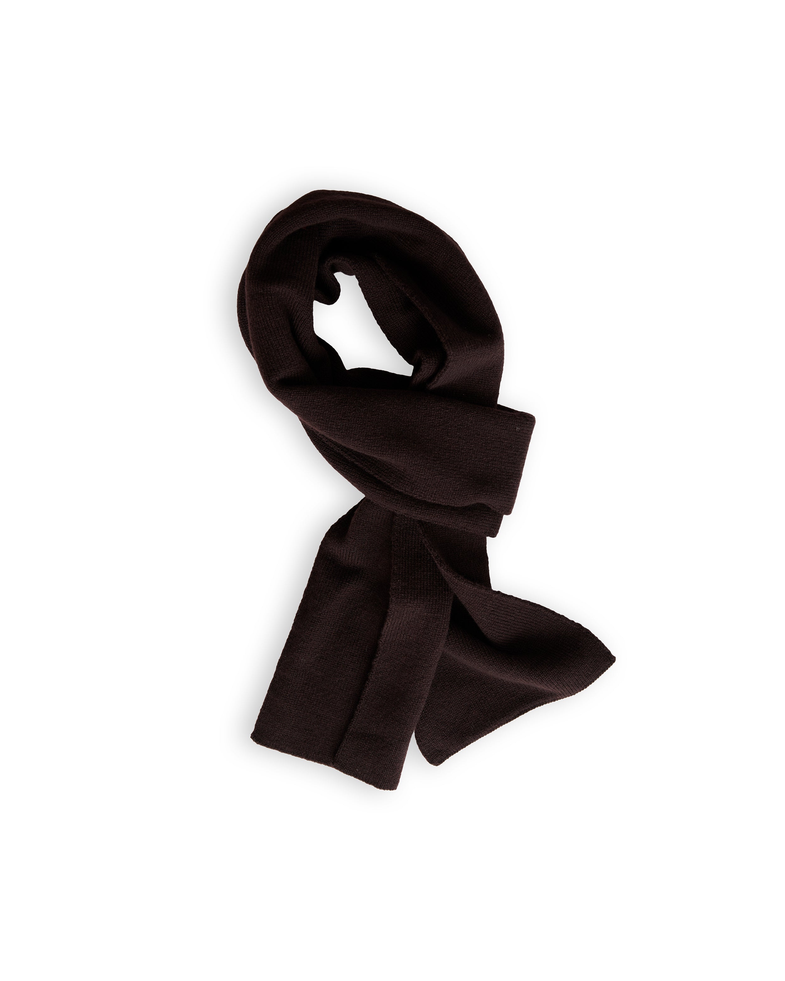 Merino Lambswool Scarf - Dark Brown (Knitted-to-Order)