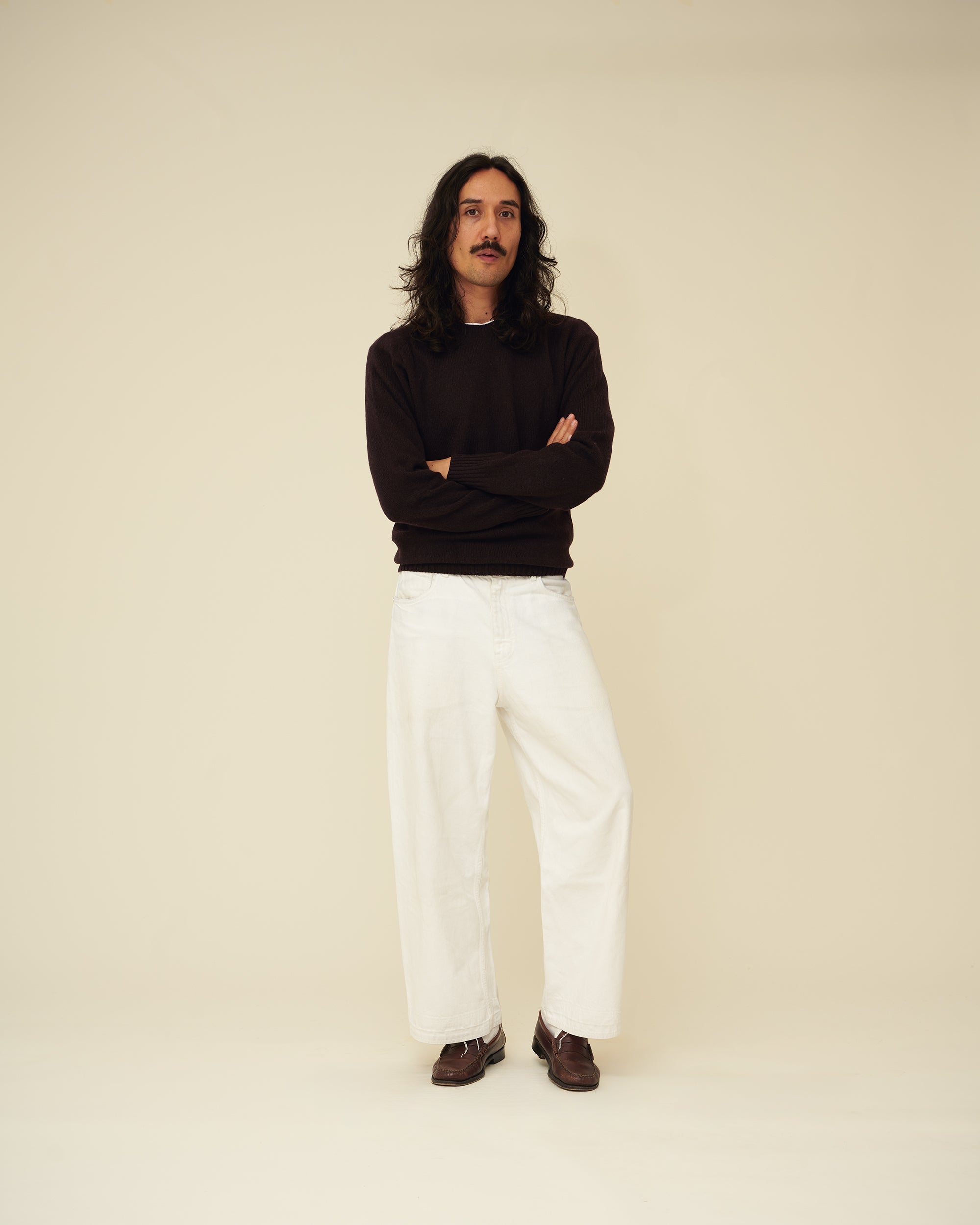 Merino Lambswool Jumper - Dark Brown (Knitted-to-Order)
