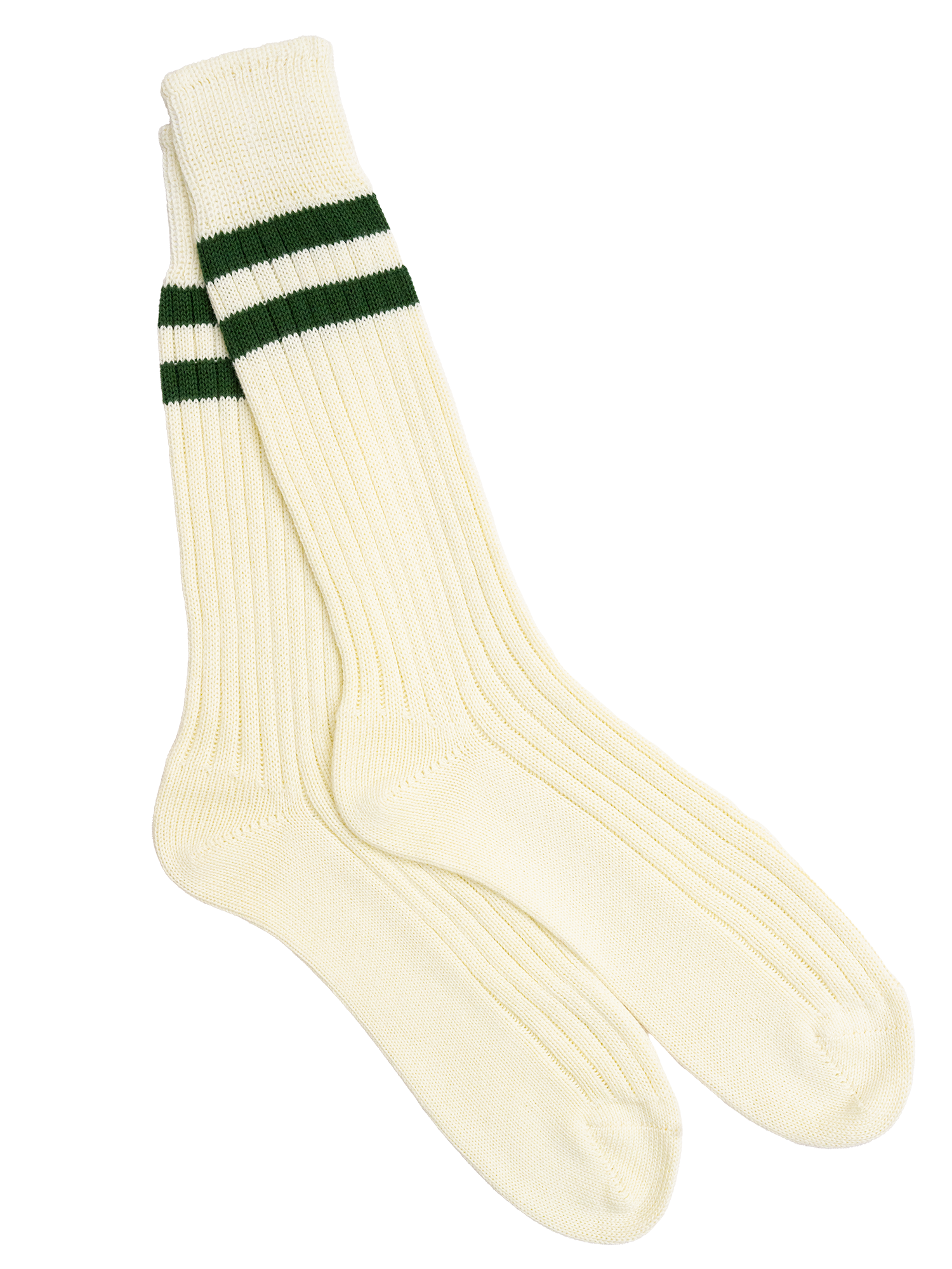 Green Stripe Cotton Socks