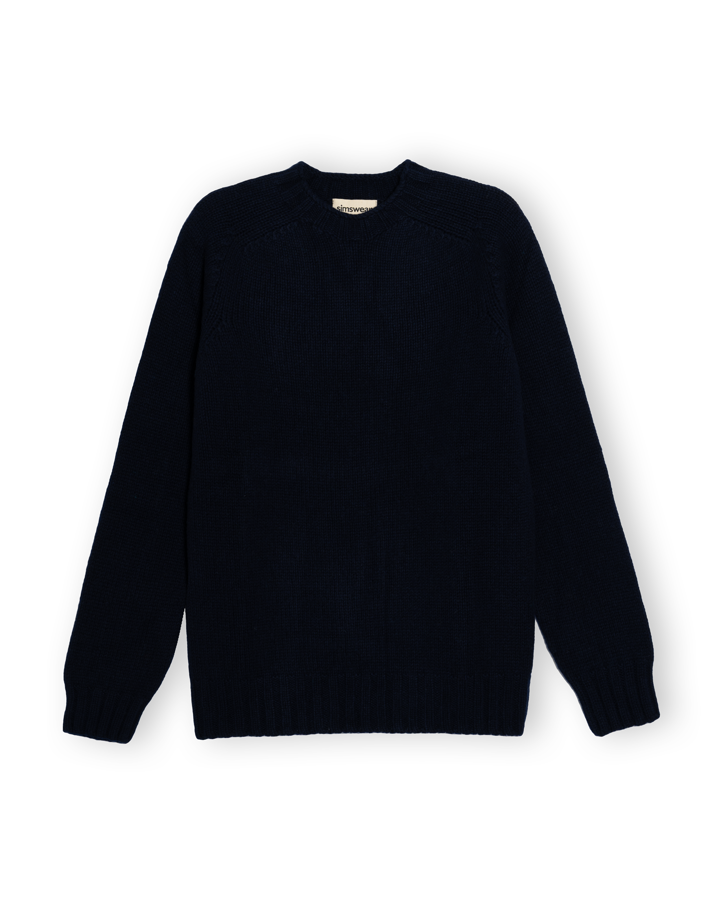 Chunky Merino Lambswool Jumper - Navy Blue (Knitted-to-Order)