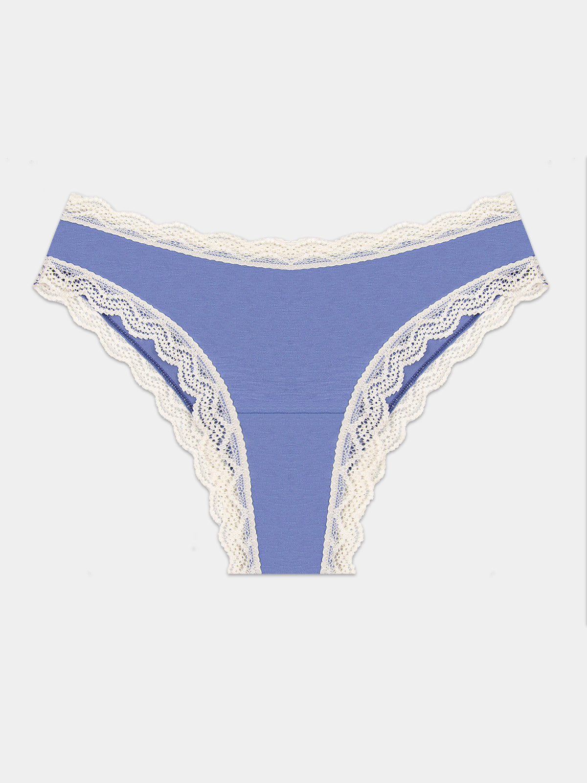 Brazilian Knicker - Denim Blue & Buttercream
