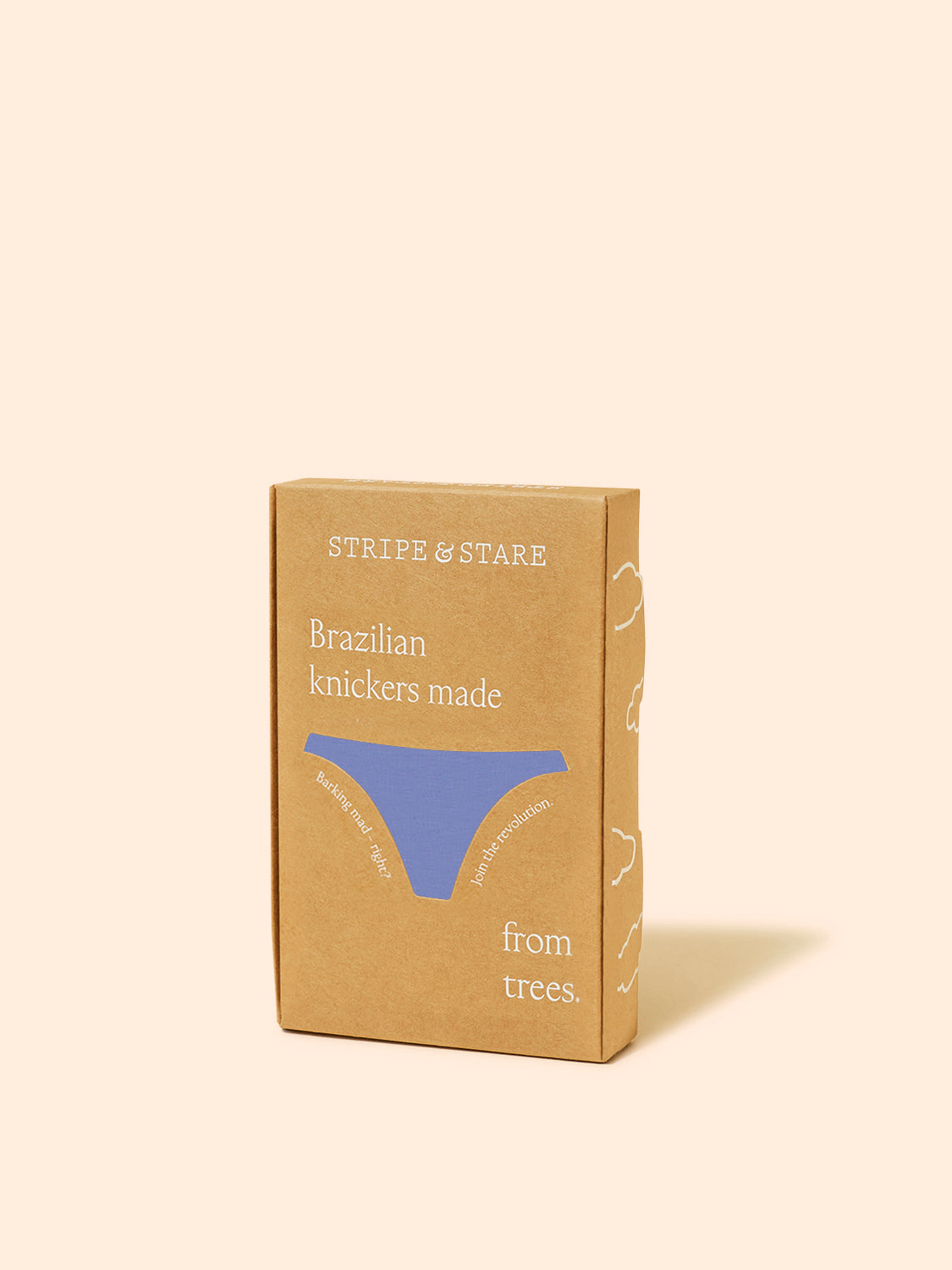 Brazilian Knicker - Denim Blue & Buttercream