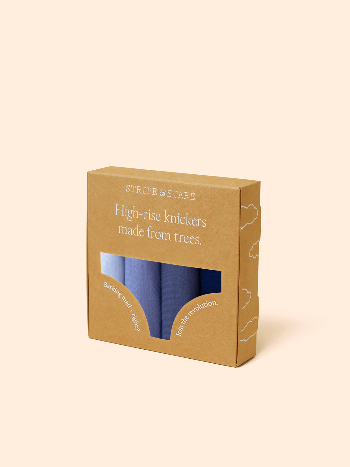 High Rise Knicker Four Pack - Denim Blues