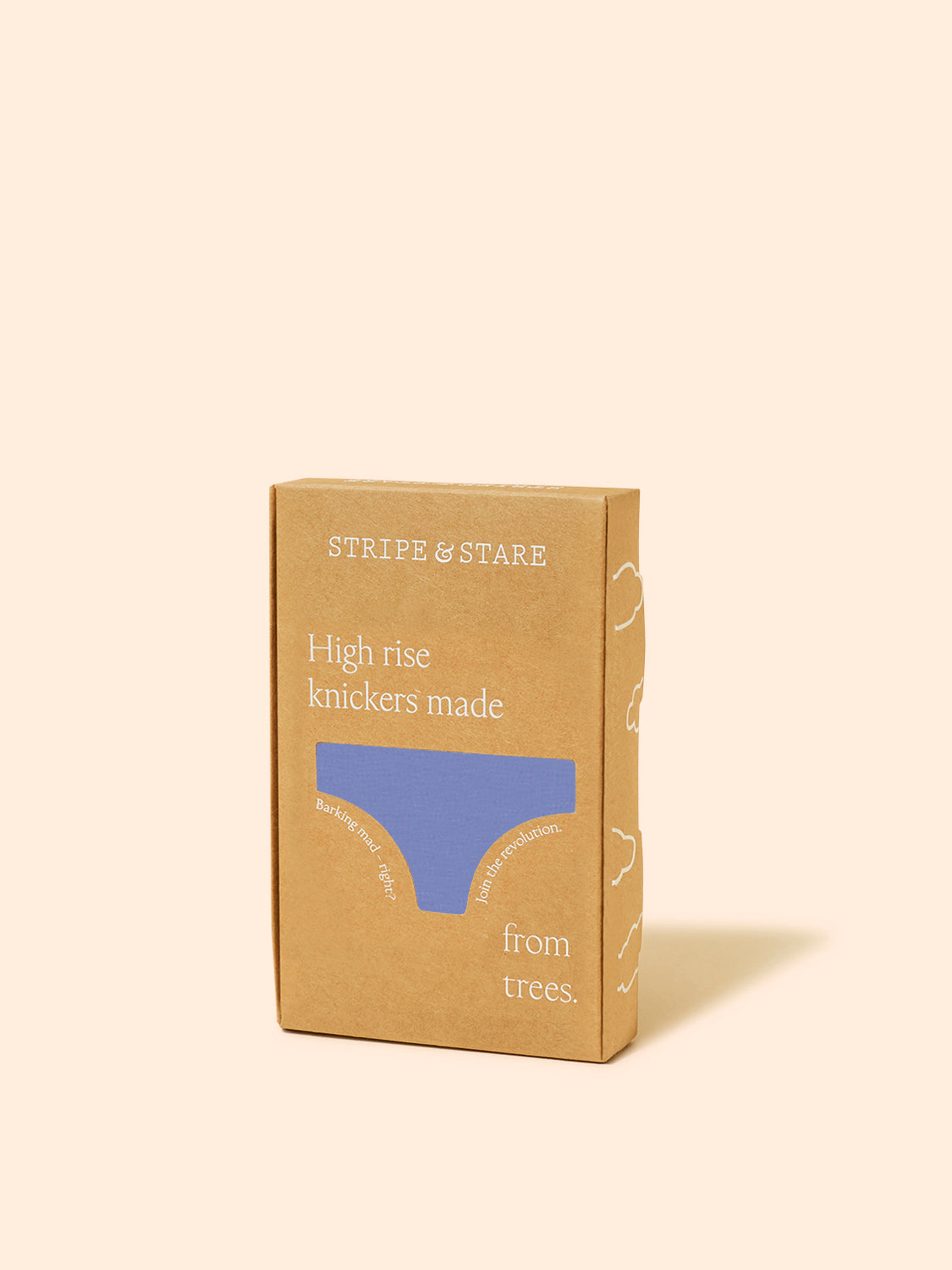 High Rise Knicker  - Denim Blue & Buttercream