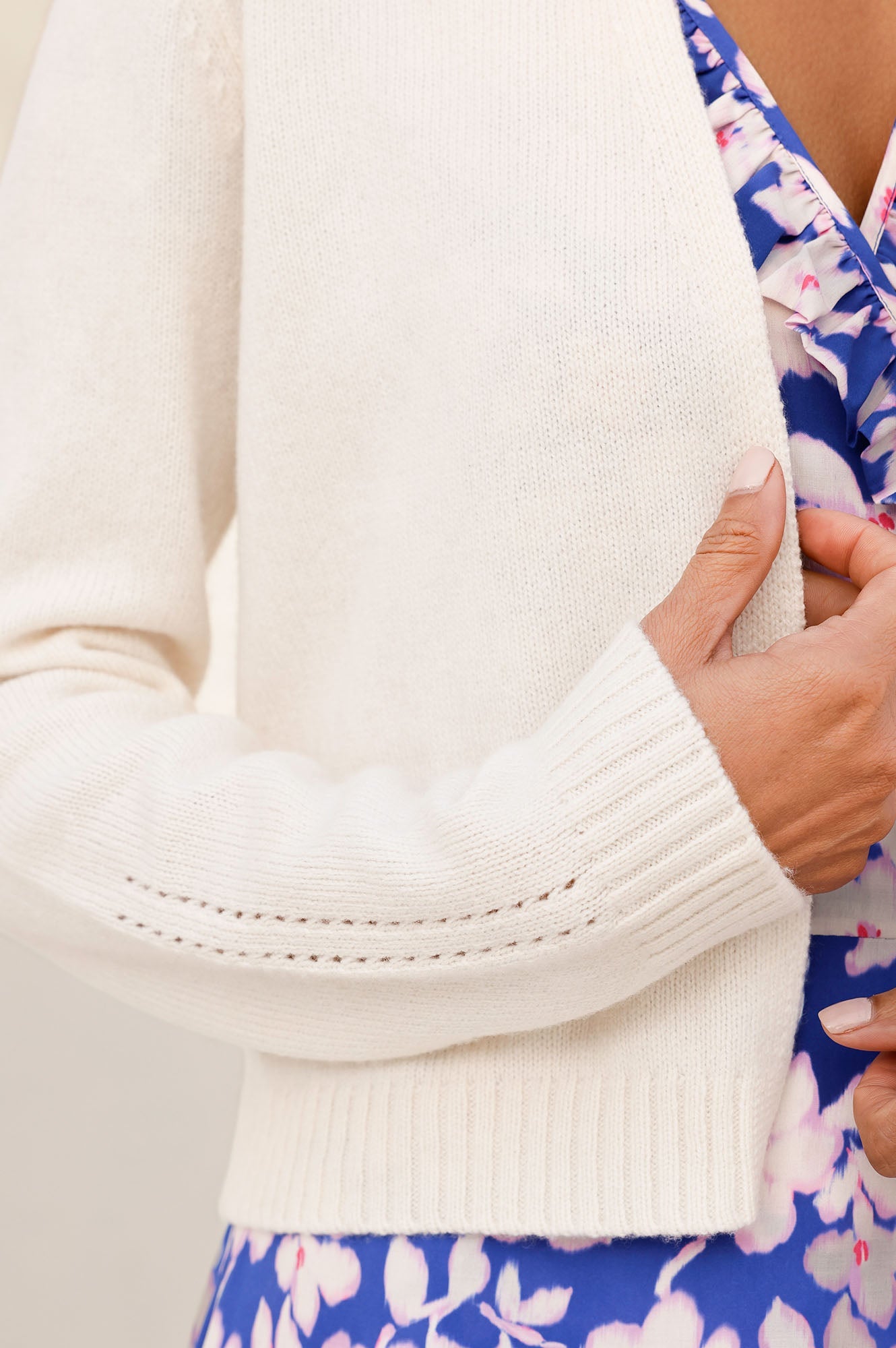 Merino Wool Edge to Edge Cardigan | Ivory