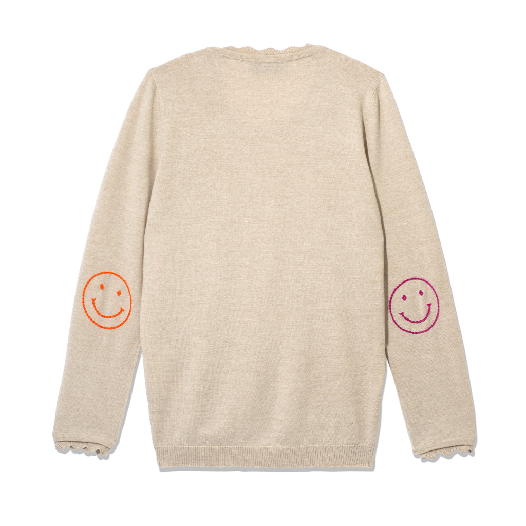 Elbow Patch Sweater - Beige