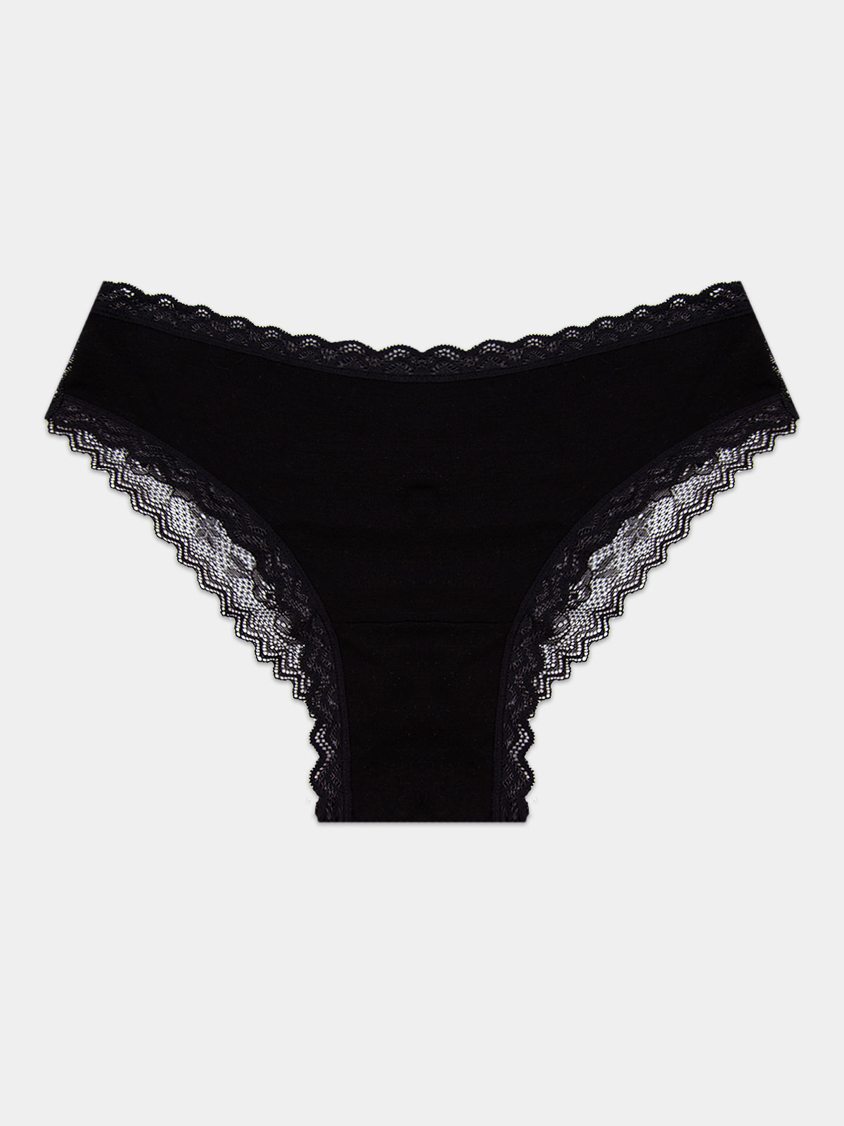 Eco Lace Brazilian Knicker - Black
