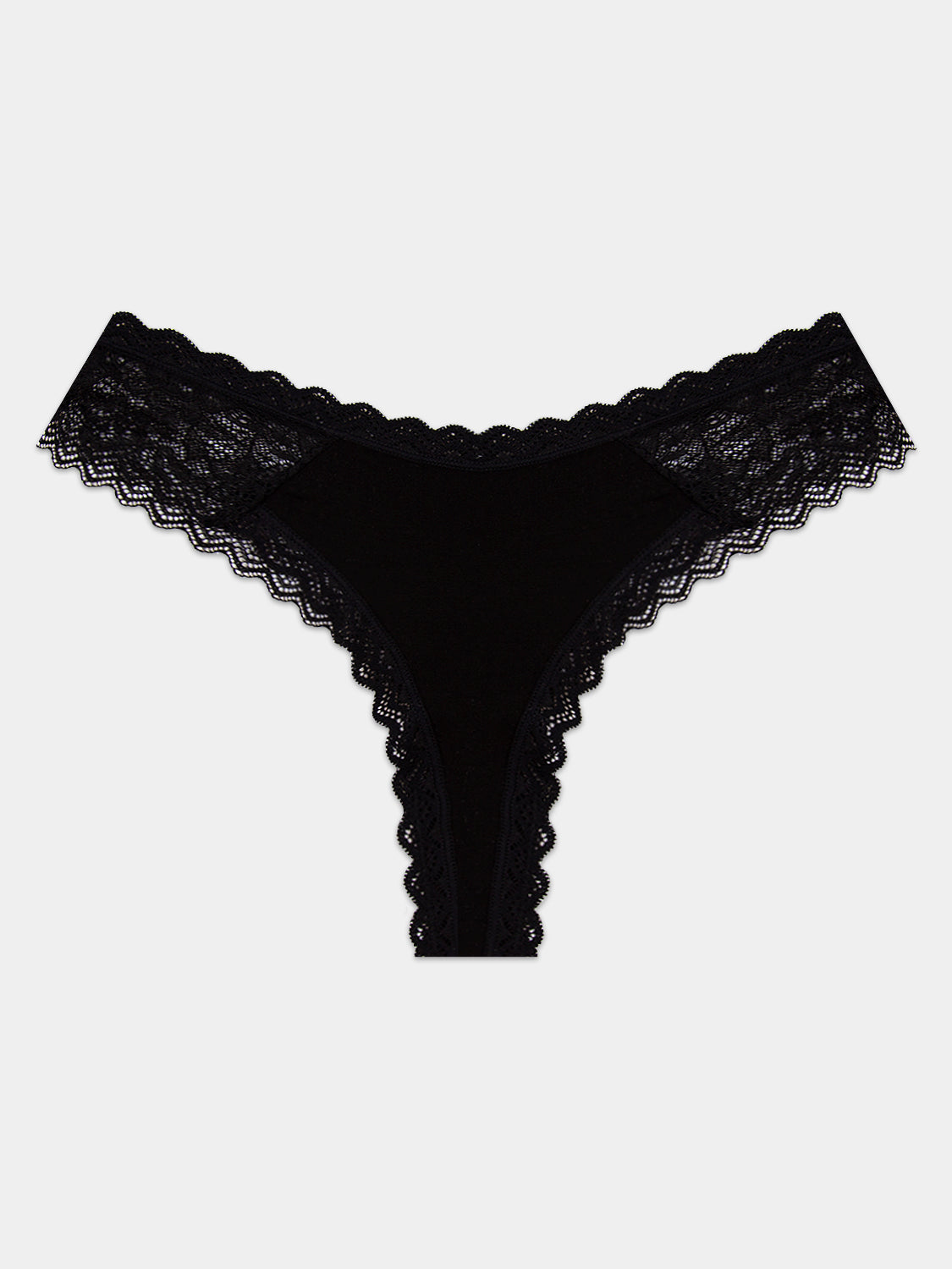 Eco Lace Thong - Black