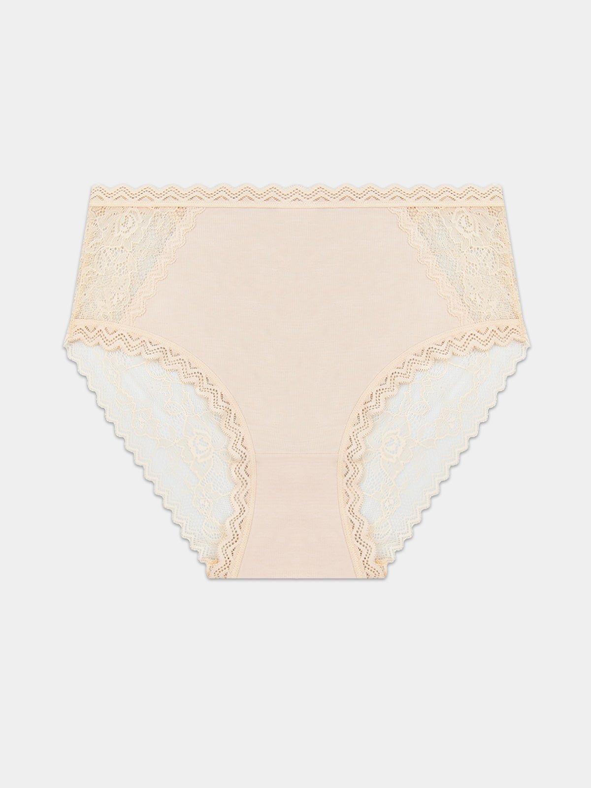 Eco Lace High Rise Knicker - Sand