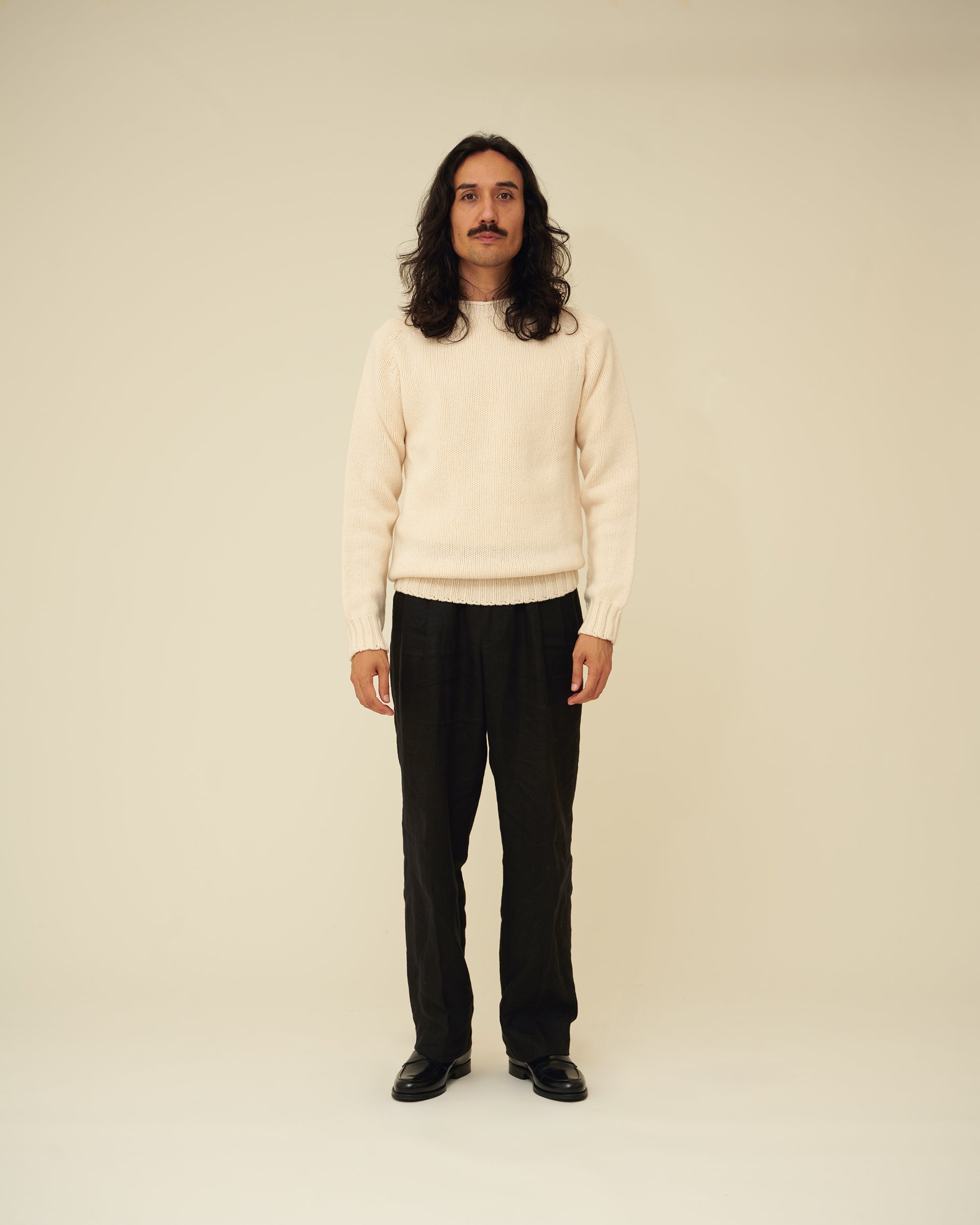 Chunky Merino Lambswool Jumper - Ecru (Knitted-to-Order)