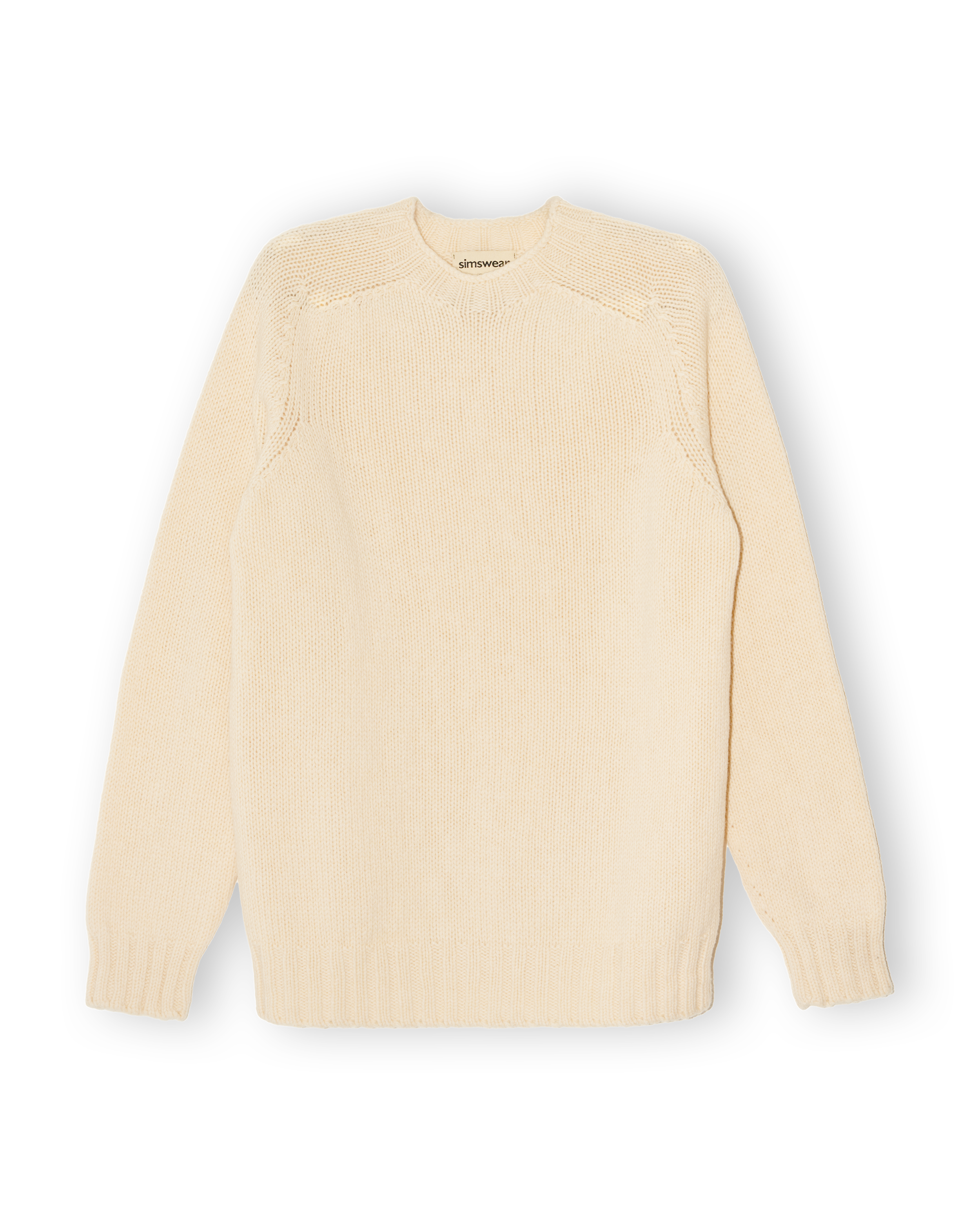 Chunky Merino Lambswool Jumper - Ecru (Knitted-to-Order)
