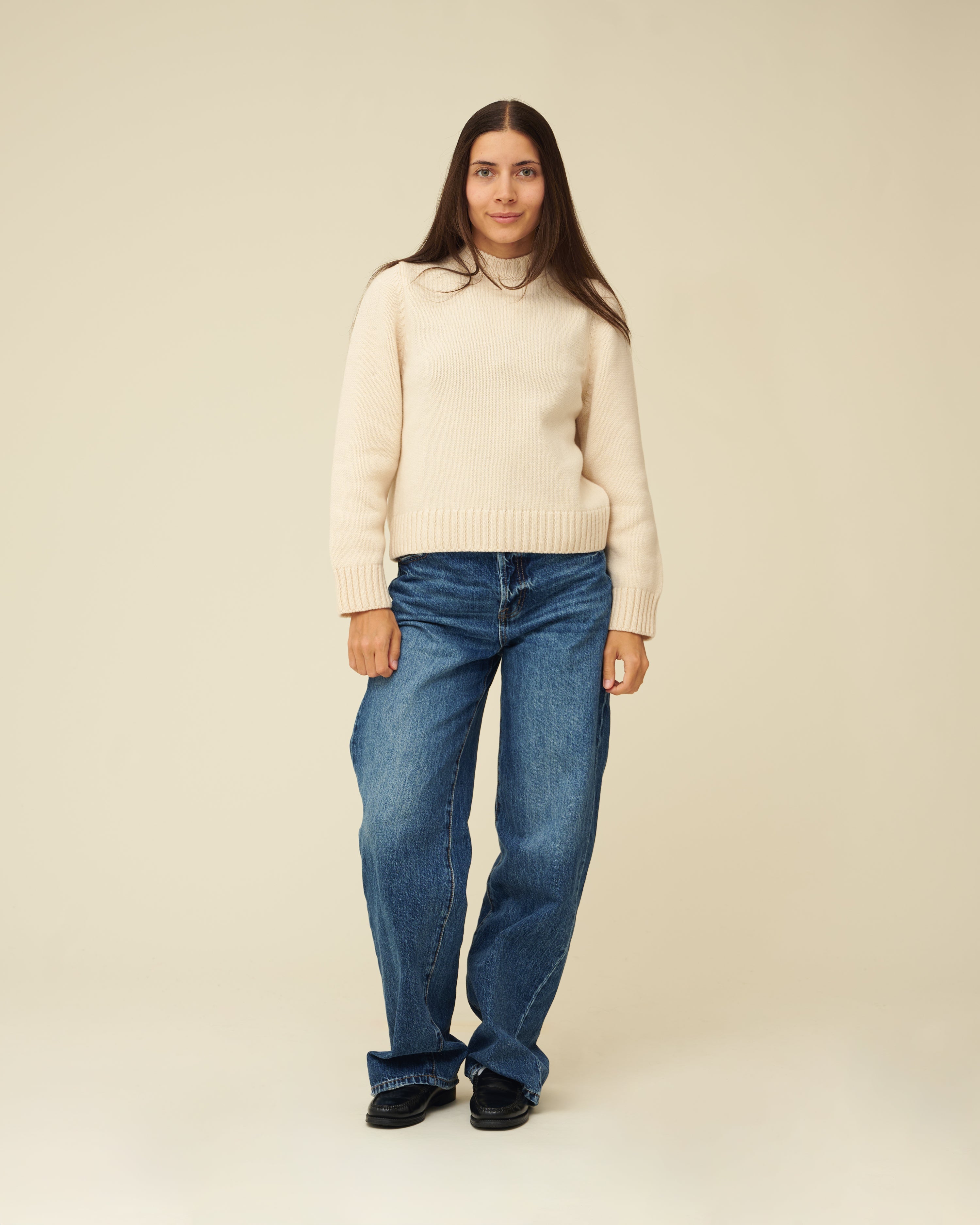 Merino Lambswool Jumper - Ecru (Knitted-to-Order)