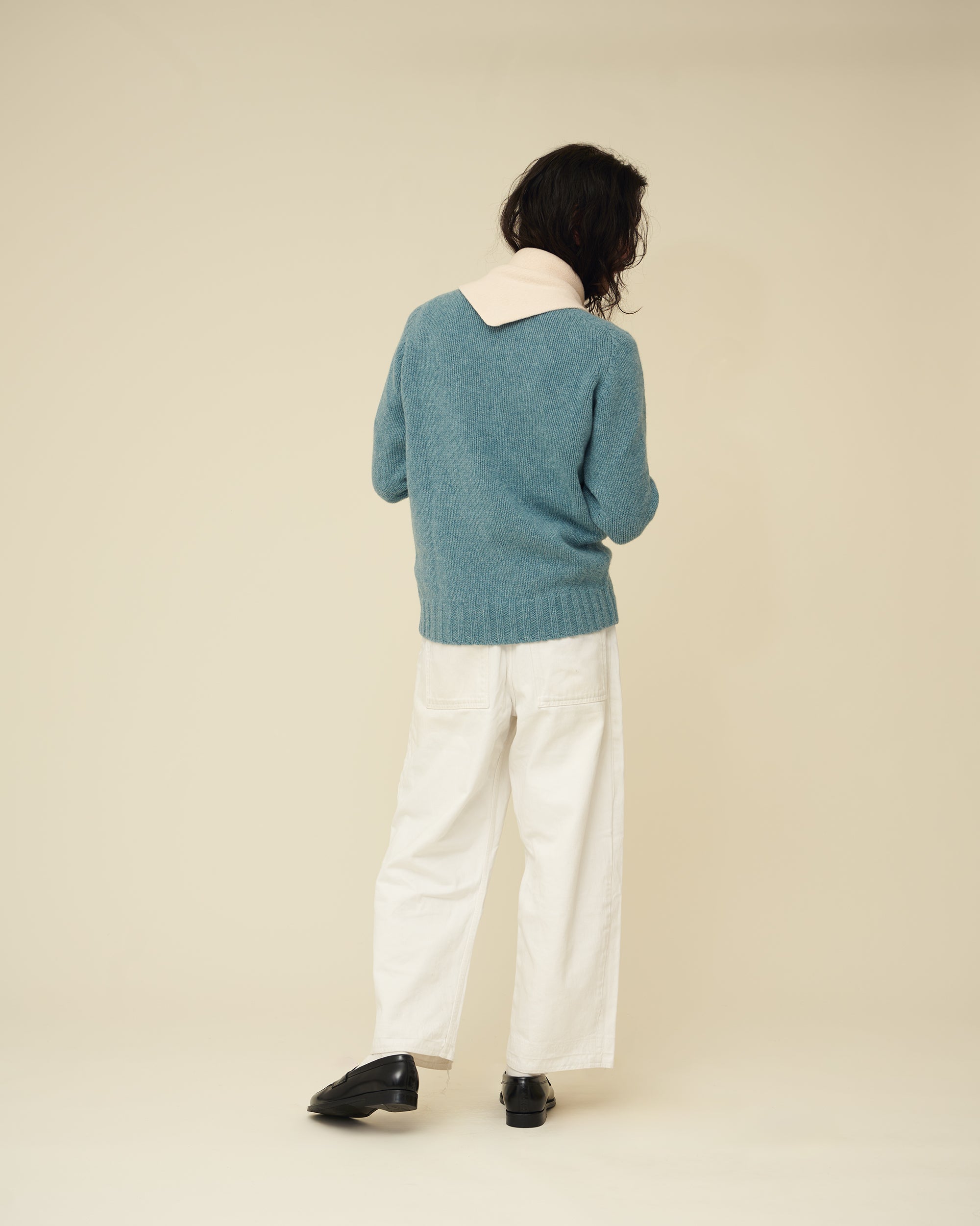 Merino Lambswool Neckerchief - Ecru