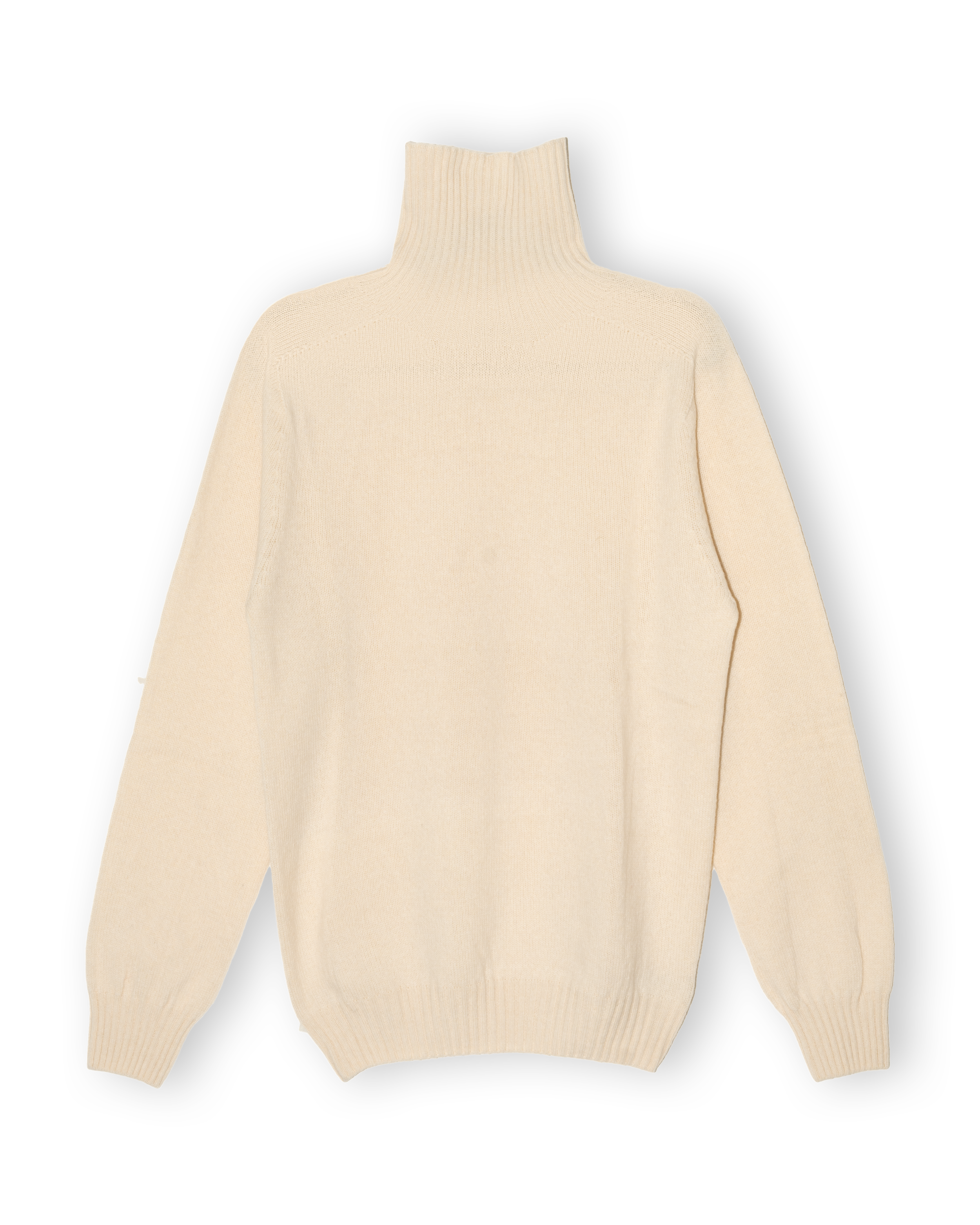 Merino Lambswool Roll Neck - Ecru (Knitted-to-Order)