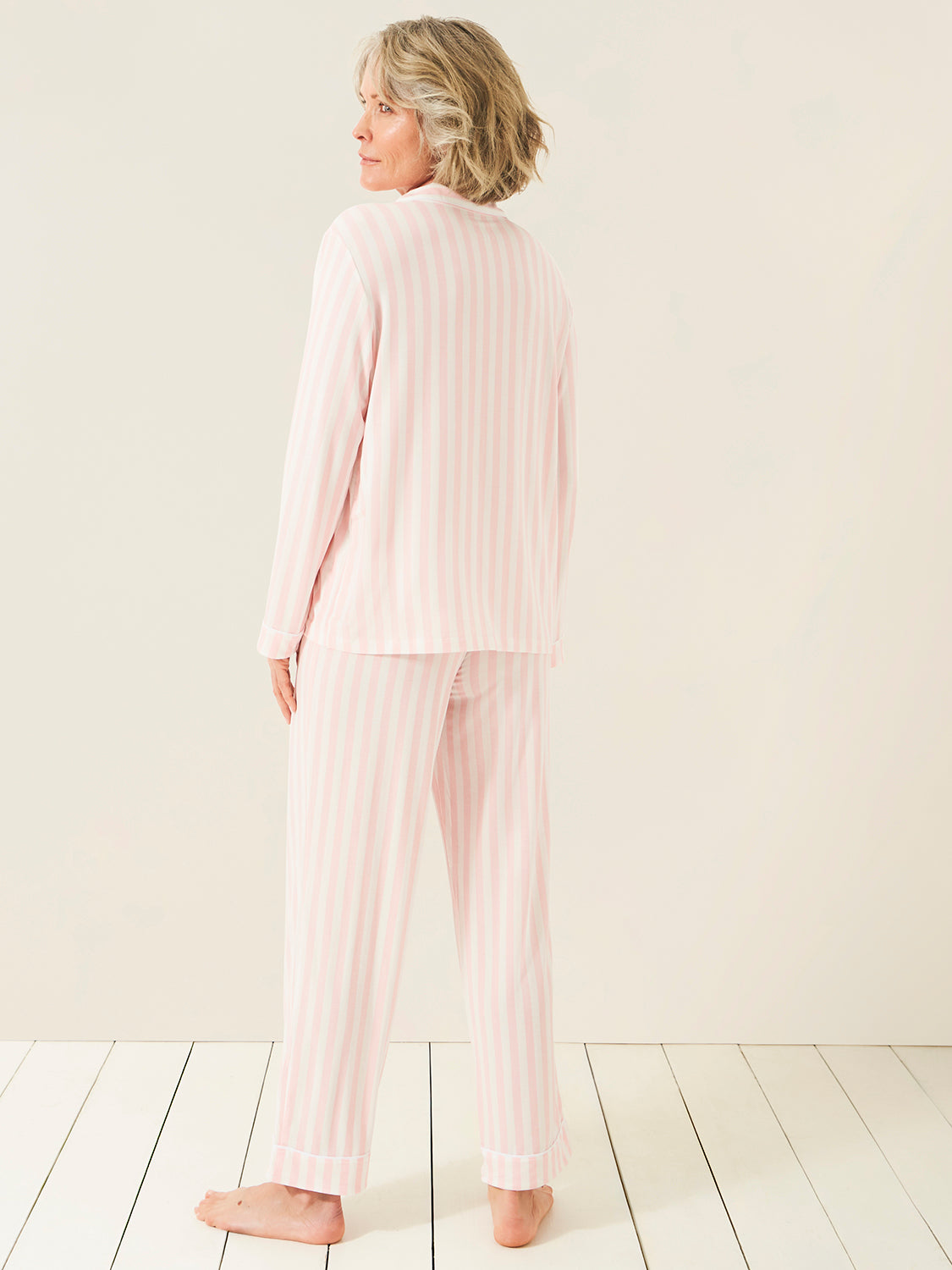 Long Pyjama Set - Pale Pink Stripe