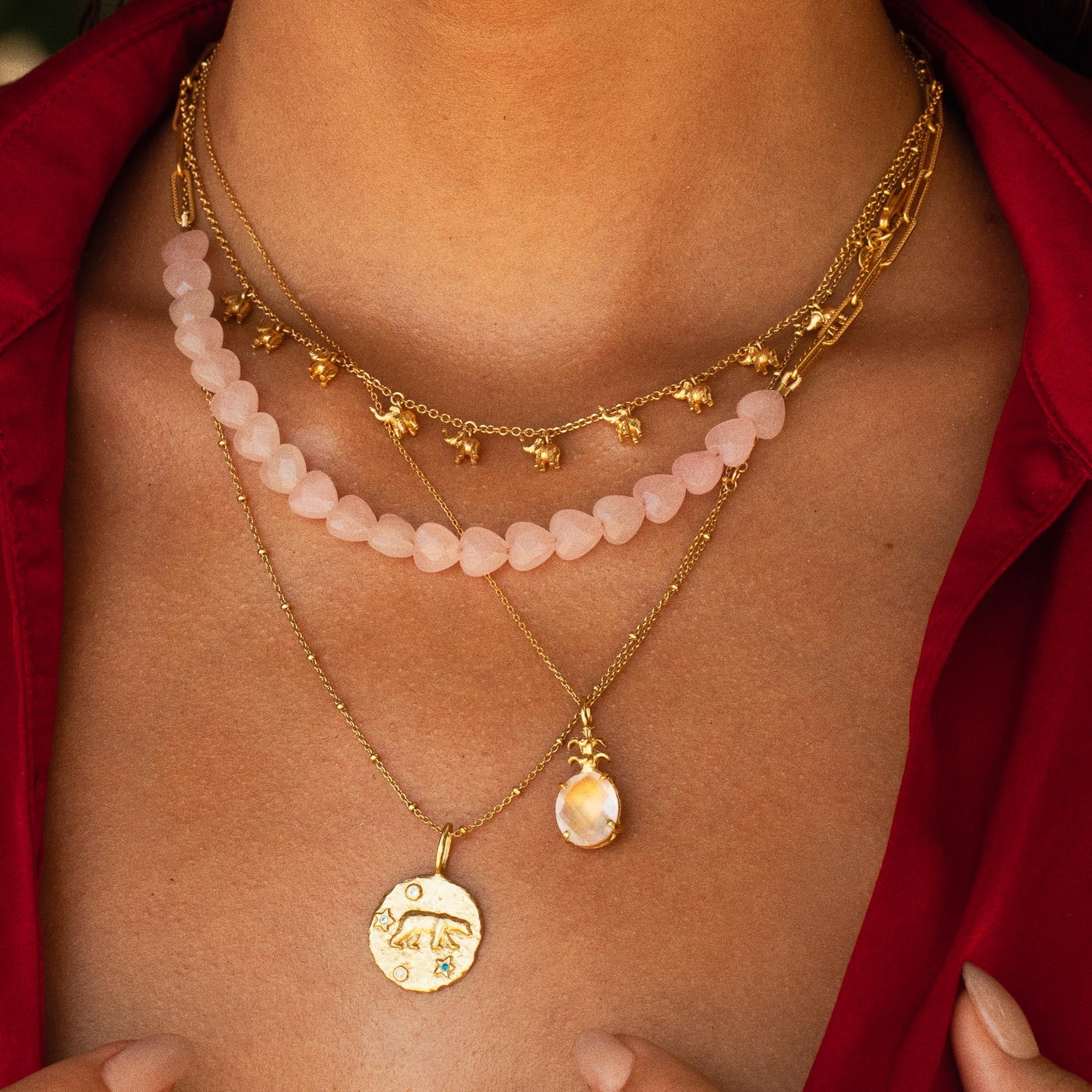 Gold Elephant Necklace