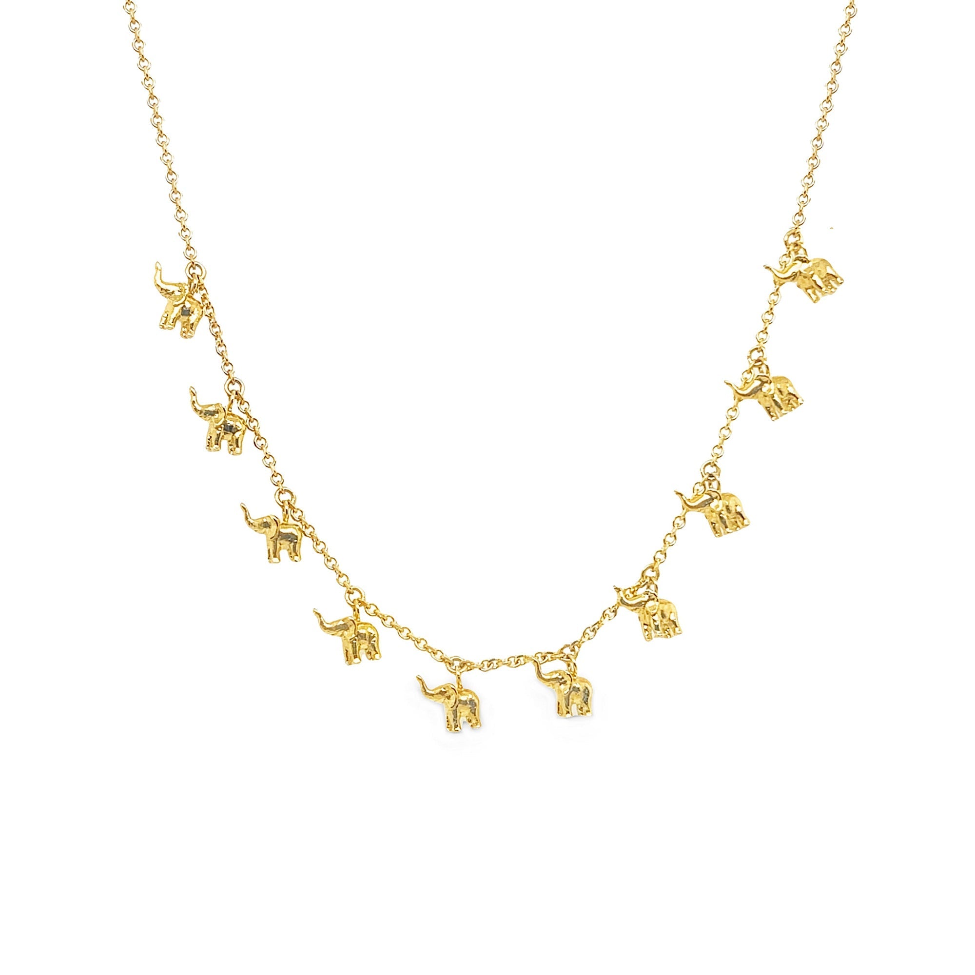 Gold Elephant Necklace