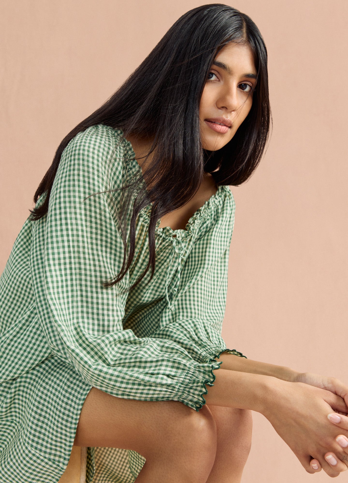 Etta Short - Fern Gingham