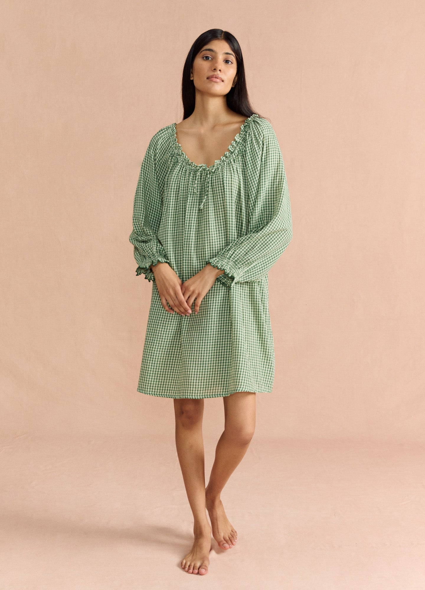 Etta Short - Fern Gingham