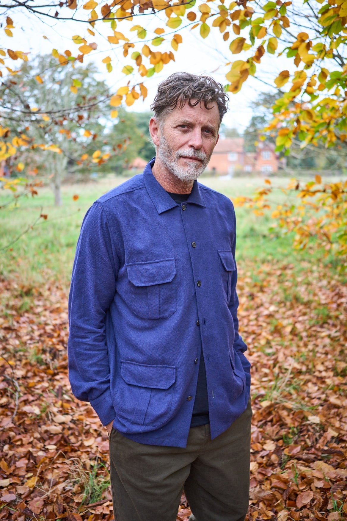 Recycled Italian Navy Flannel Overshirt